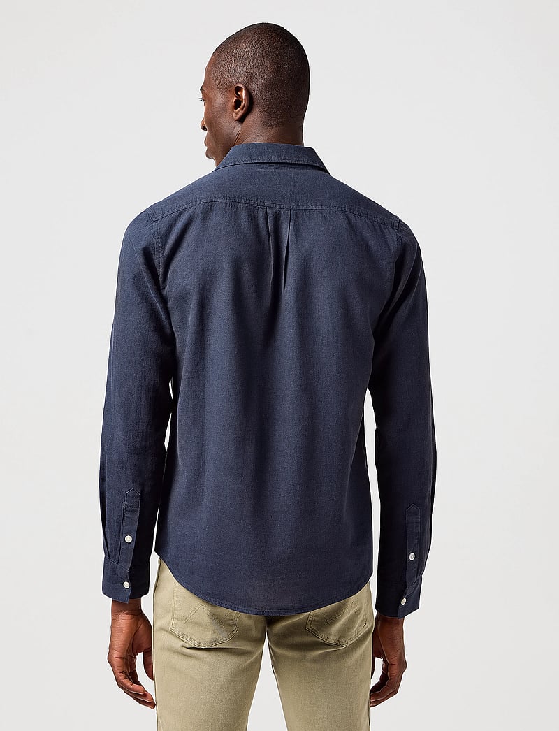 Wrangler - 1 Pkt Shirt - linased särgid - dark navy - 4