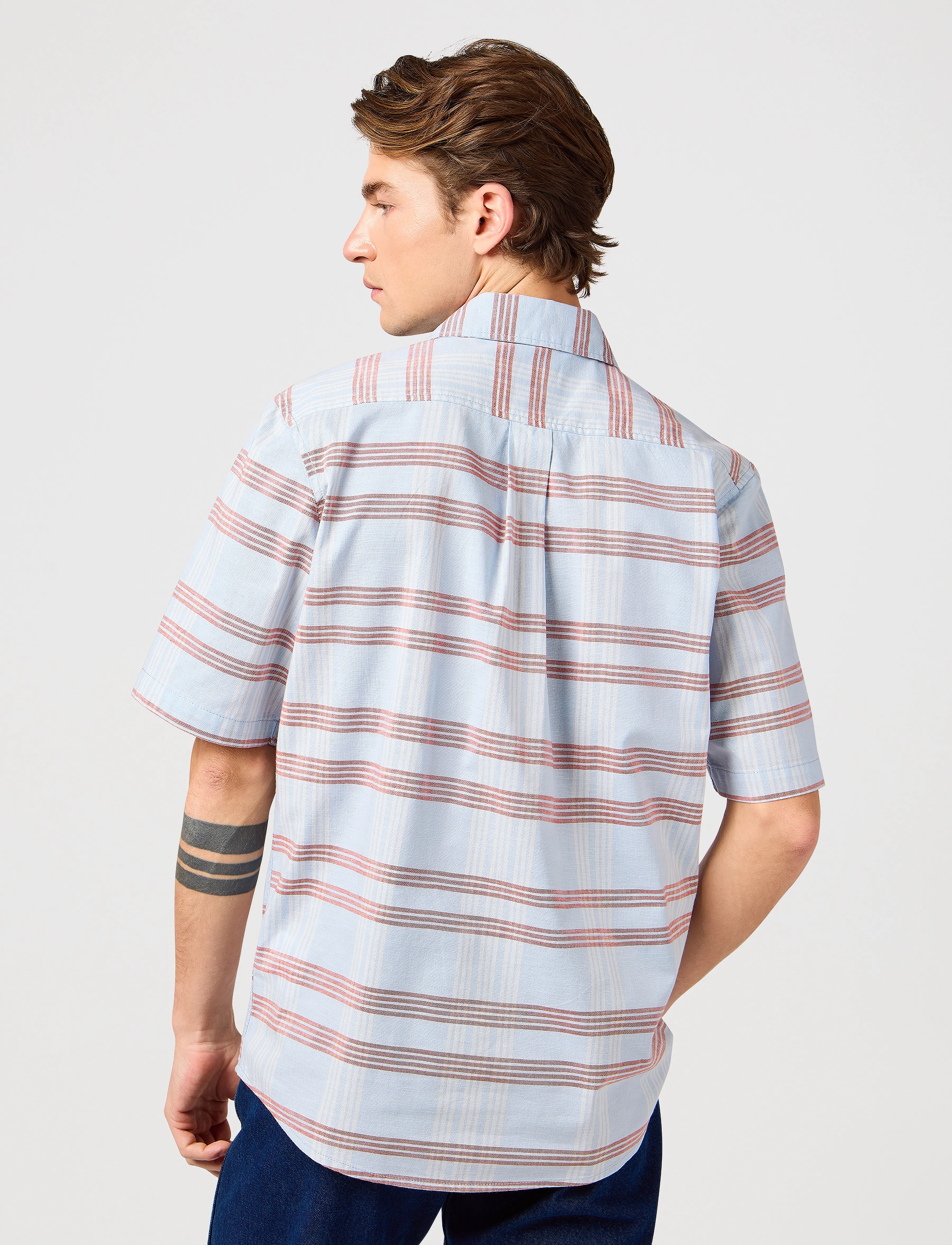 Wrangler - Ss 1 Pkt Shirt - alussärgid ja t-särgid - niagara mist - 3