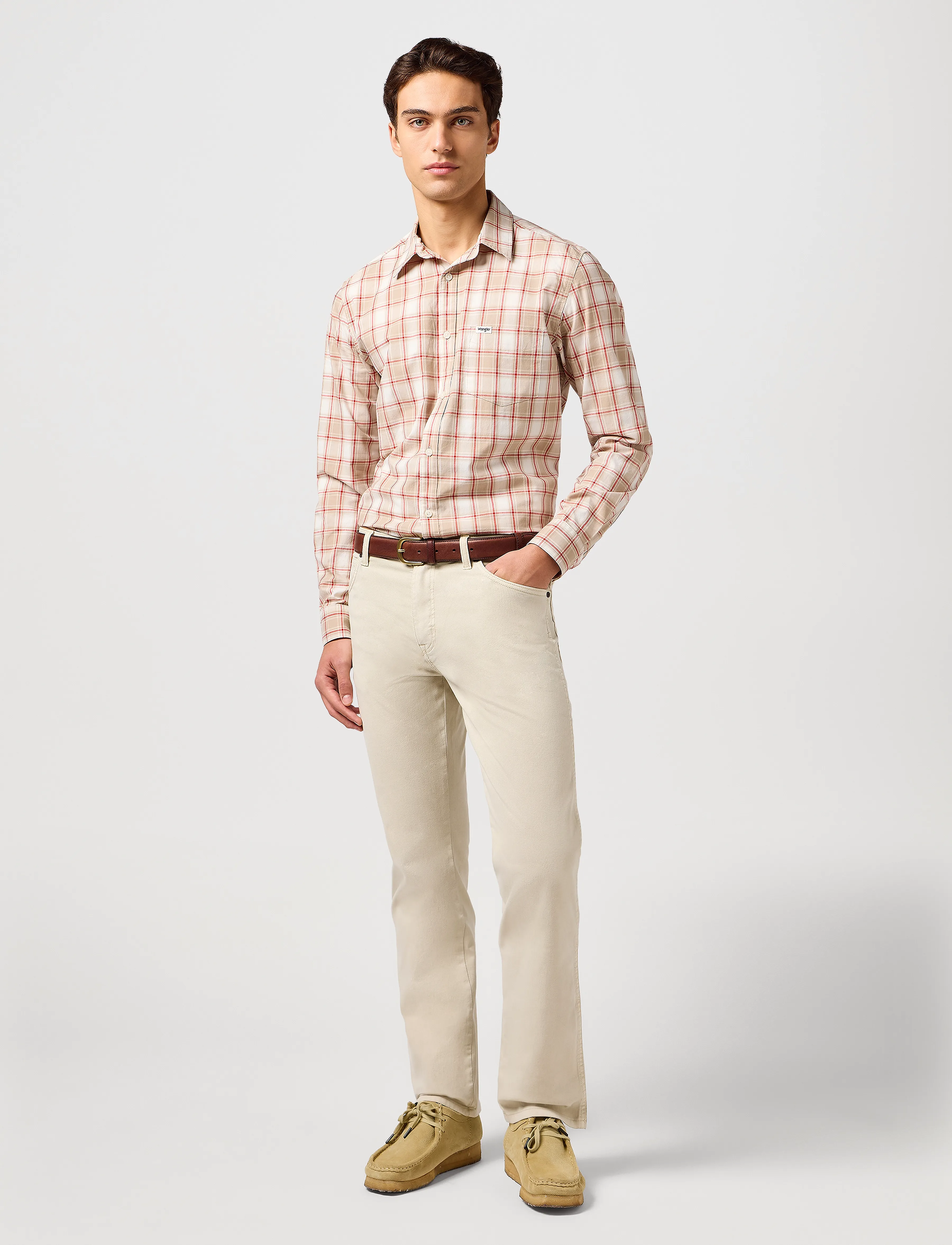 Wrangler - 1 Pkt Shirt - hørskjorter - tan - 5