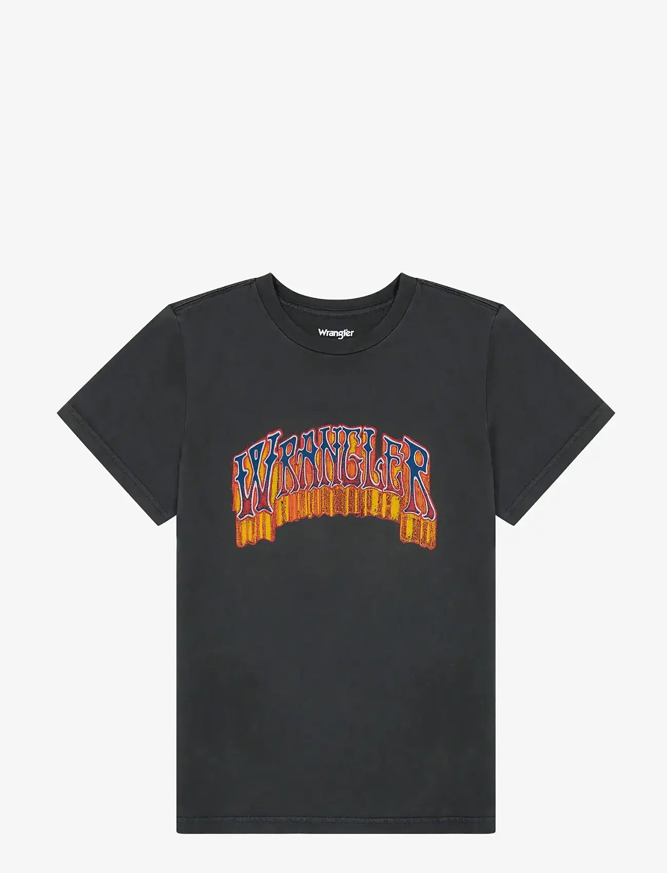 Wrangler - GRAPHIC TEE - herbstliche kleidung - faded black - 0