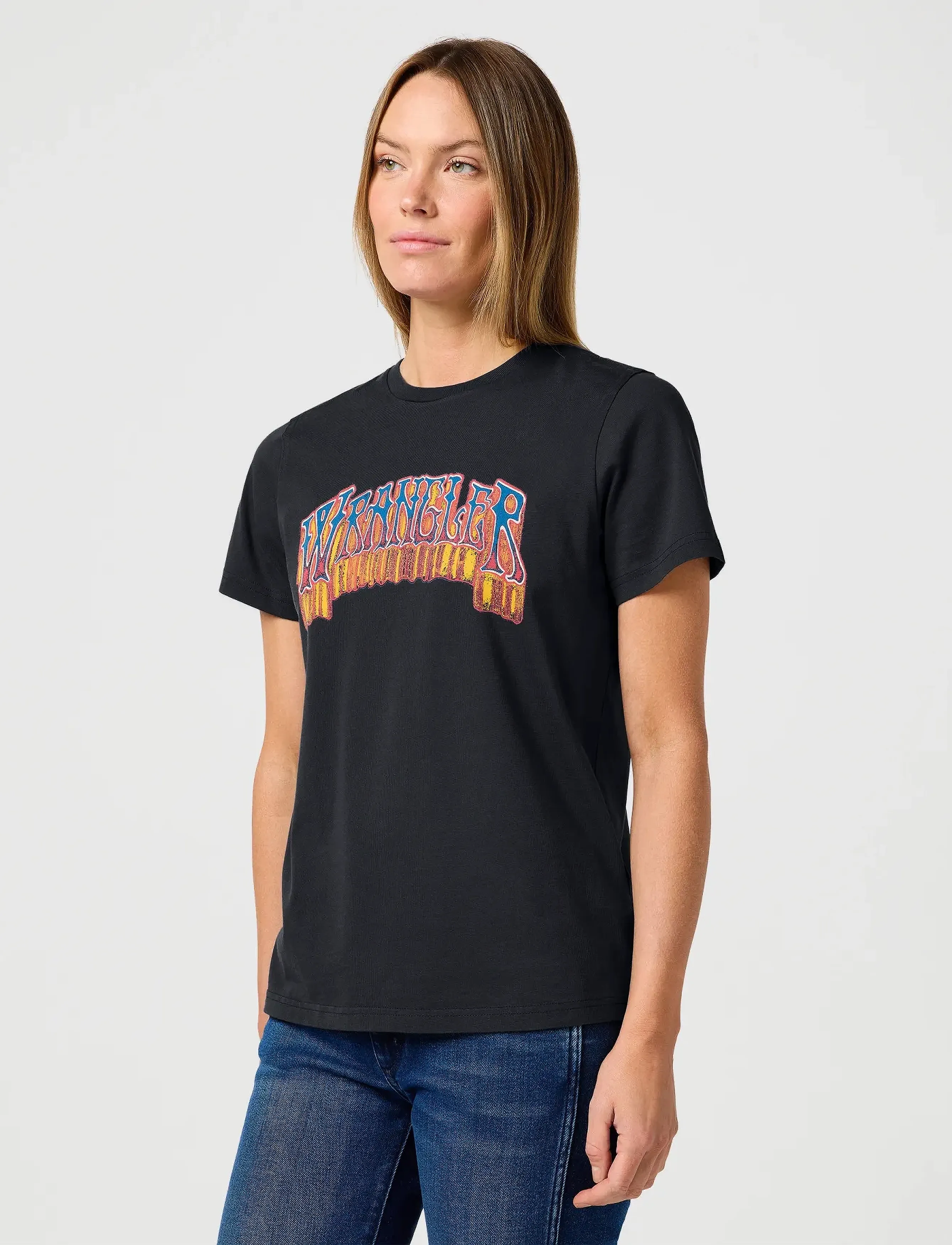 Wrangler - GRAPHIC TEE - faded black - 3