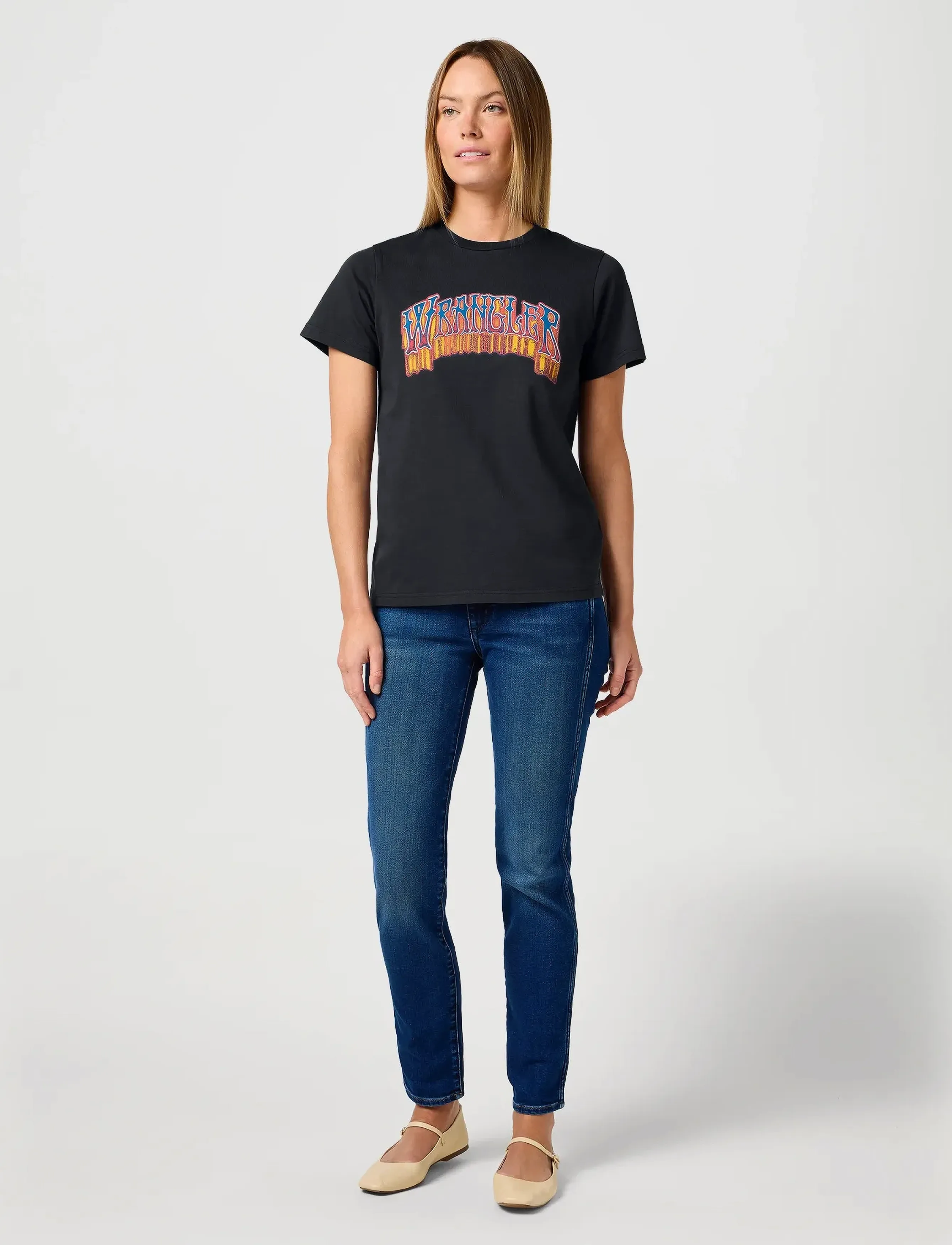 Wrangler - GRAPHIC TEE - faded black - 4