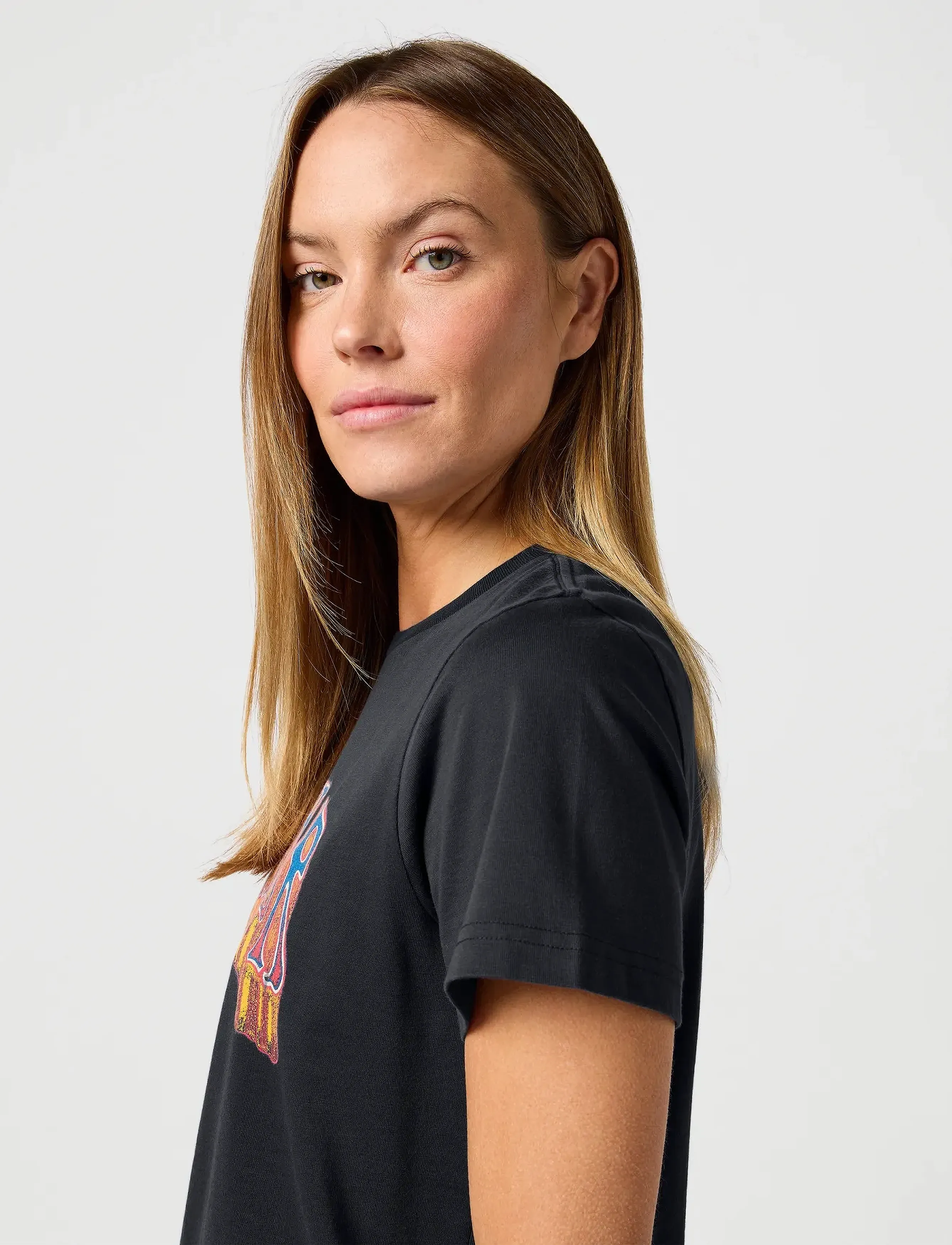Wrangler - GRAPHIC TEE - faded black - 5