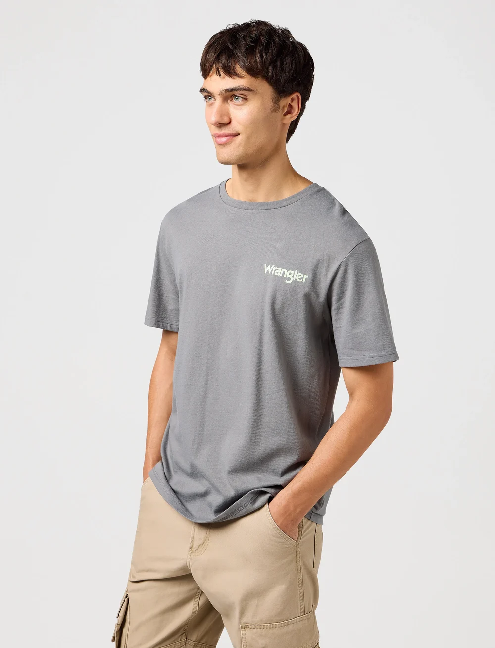 Wrangler - Graphic Tee - kurzärmelig - pewter - 0