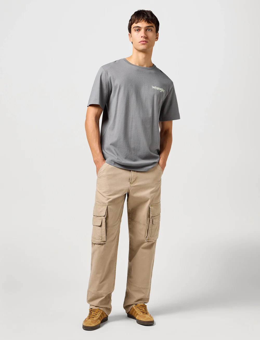 Wrangler - Graphic Tee - kurzärmelig - pewter - 4