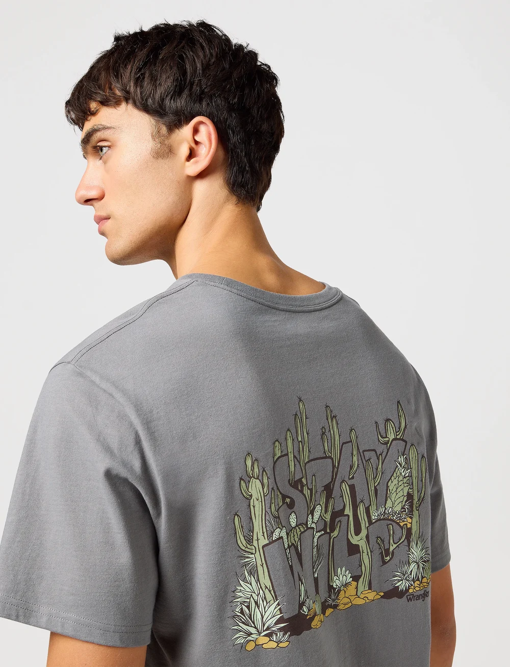 Wrangler - Graphic Tee - kurzärmelig - pewter - 5