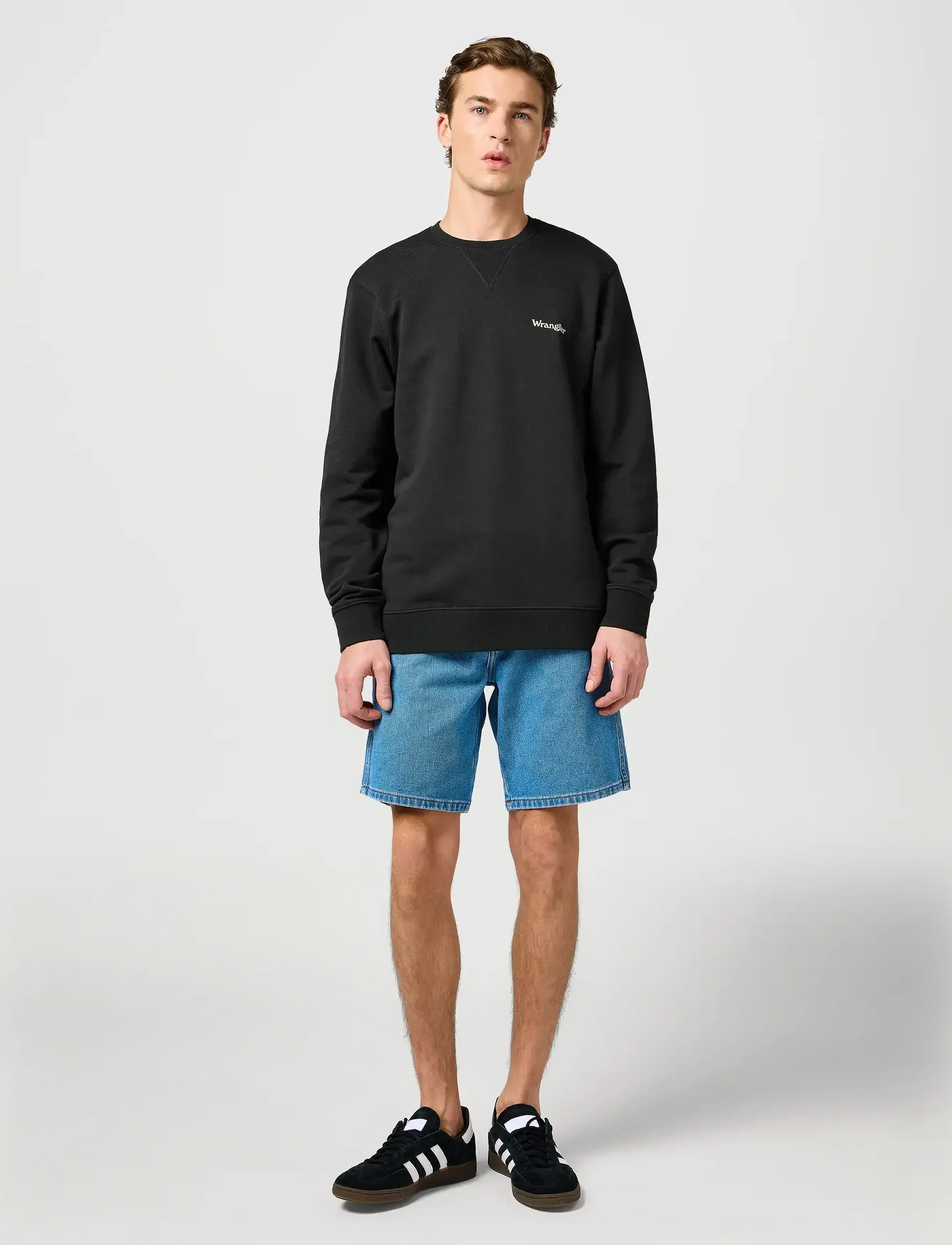 Wrangler - Small Logo Crew - sweatshirts - faded black - 4