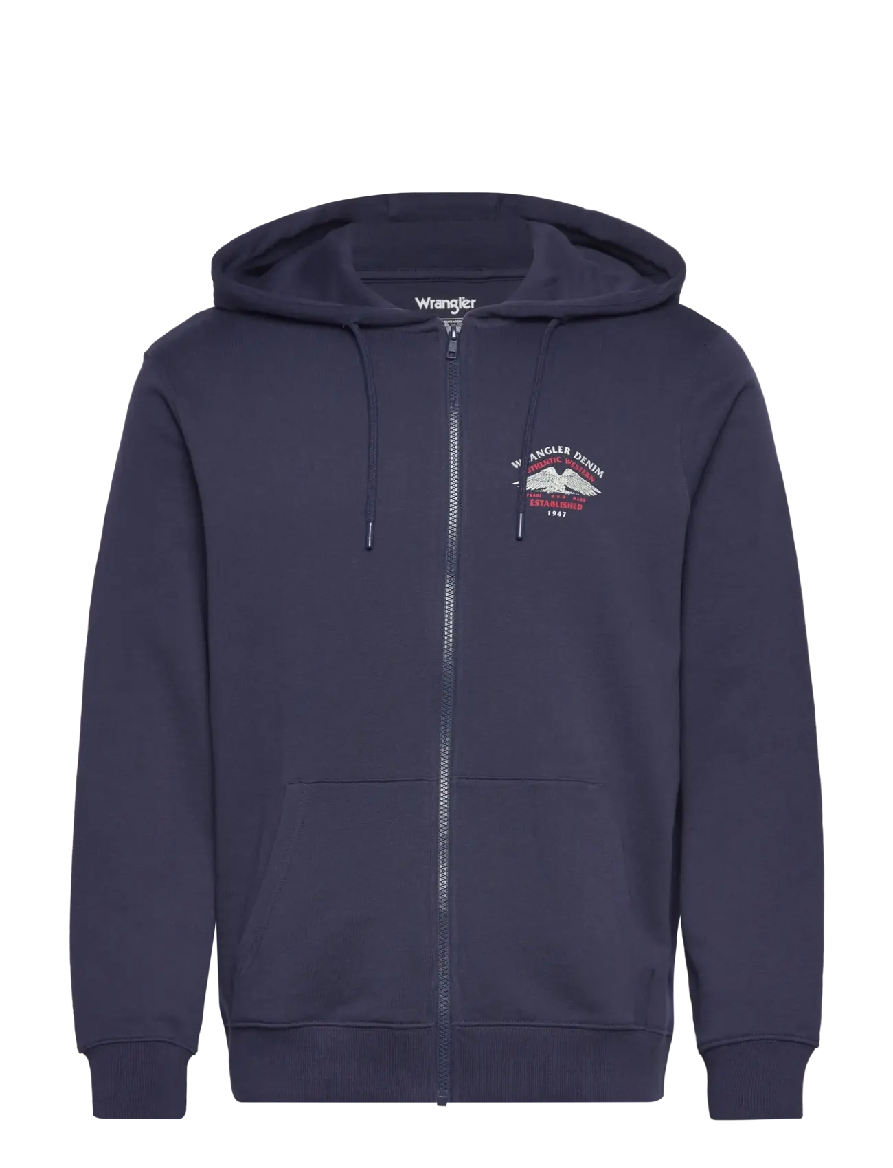 WRANGLER Graphic Zip Hoodie Navy - S - Herren