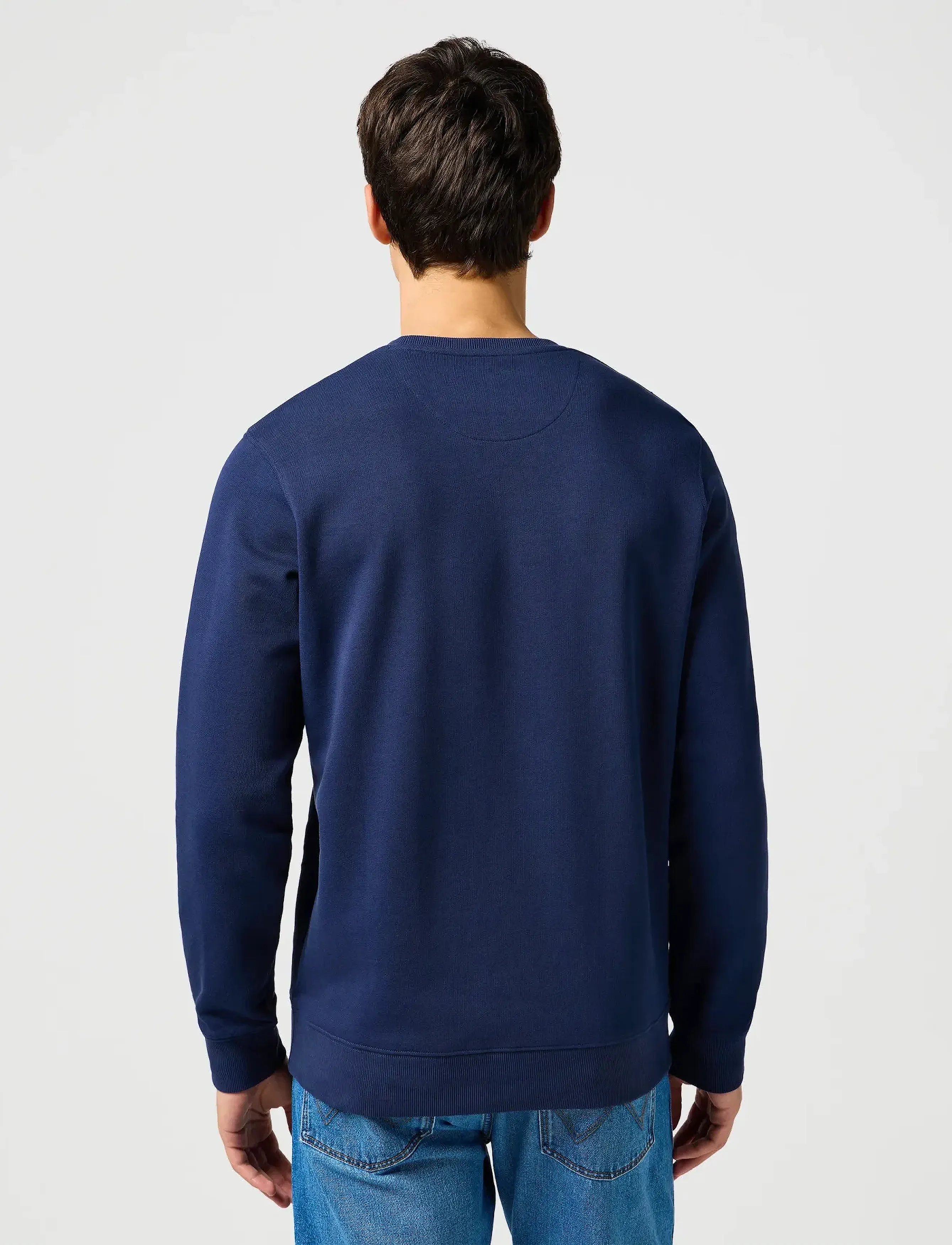 Wrangler - Small Logo Crew - sweatshirts - navy - 3
