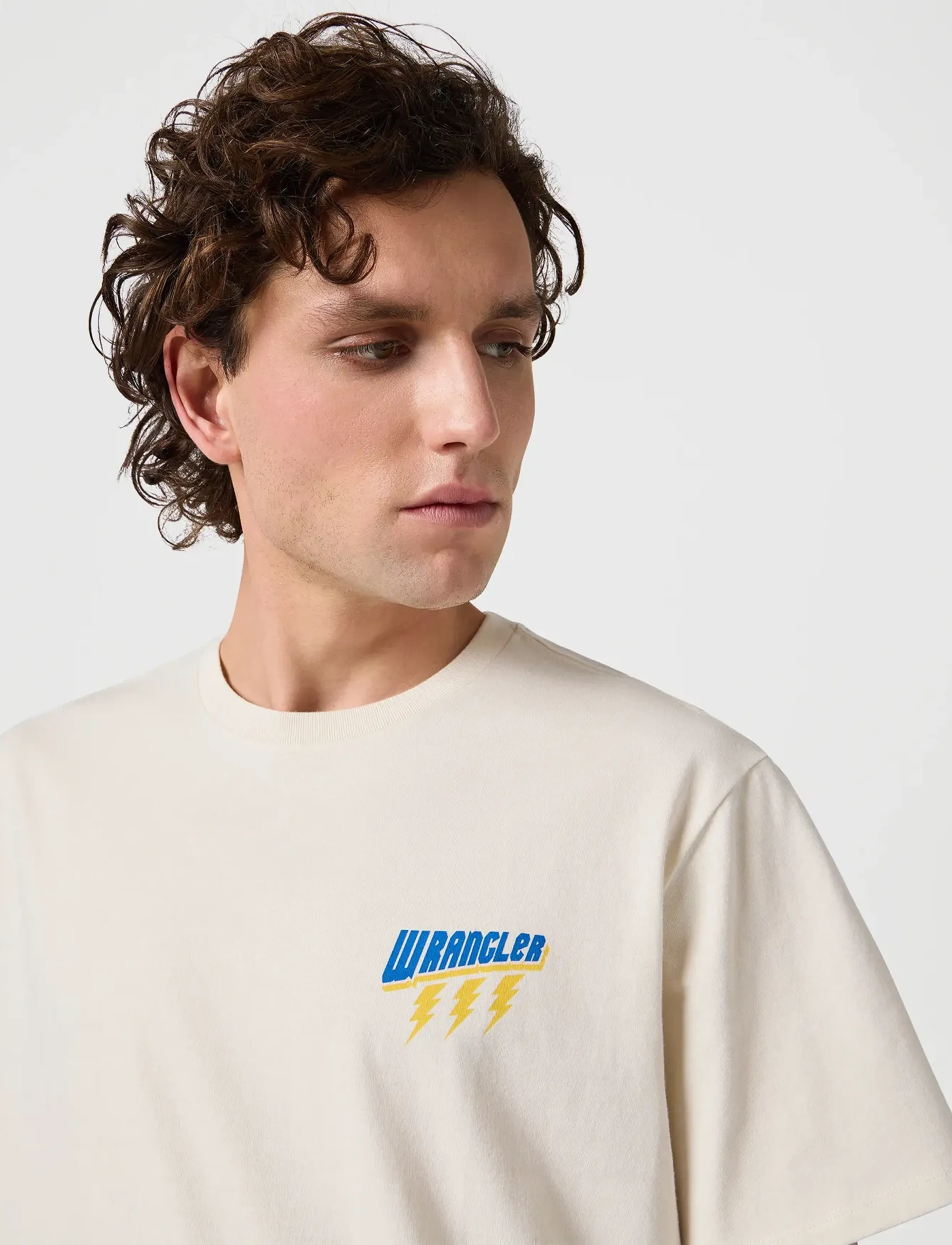 Wrangler - Small Graphic Tee - madalaimad hinnad - vintage white - 5