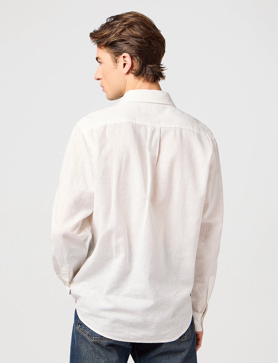 Wrangler - 1 Pkt Shirt - chemises de lin - white - 3