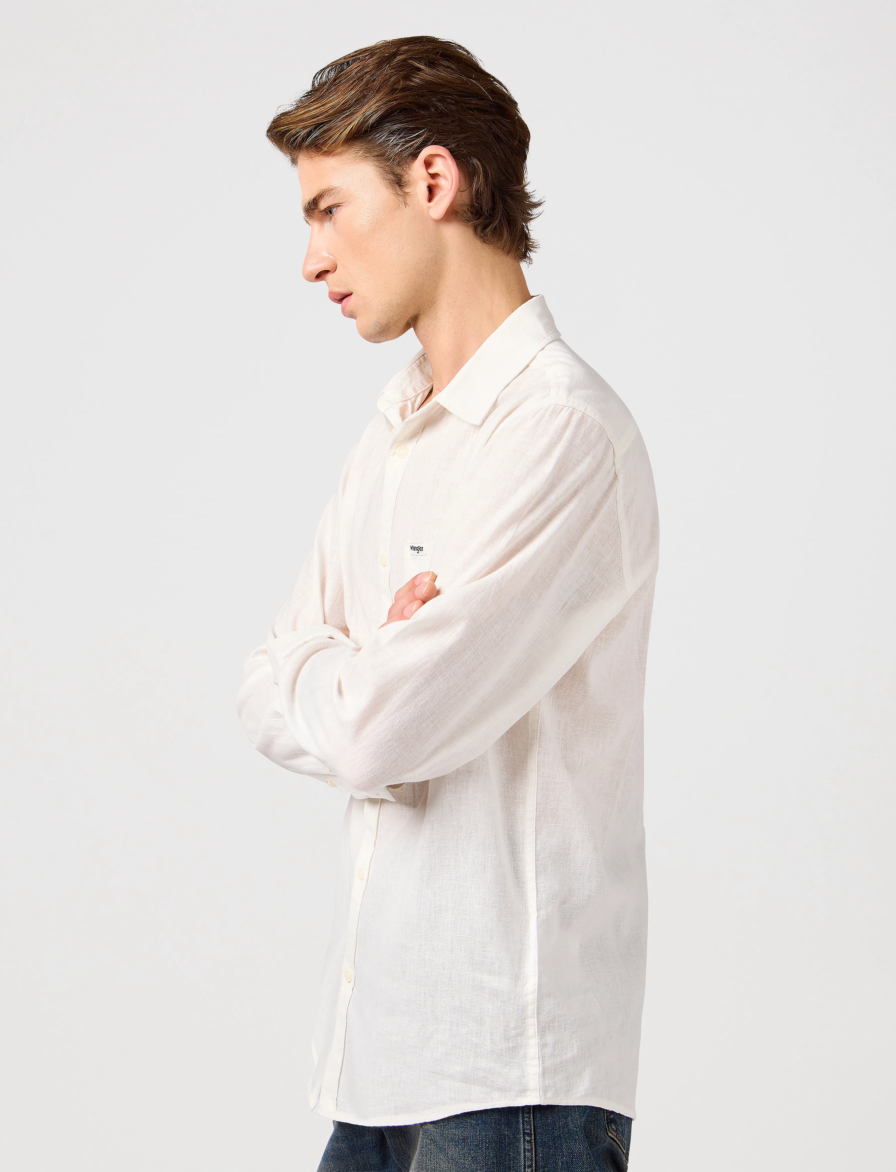 Wrangler - 1 Pkt Shirt - hørskjorter - white - 5