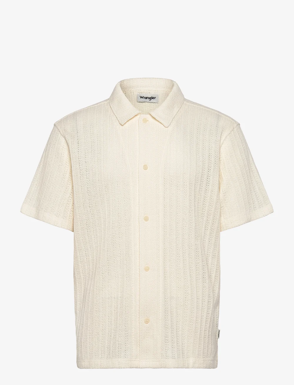 Wrangler - SS KNIT SHIRT - kurzarmhemden - natural - 1