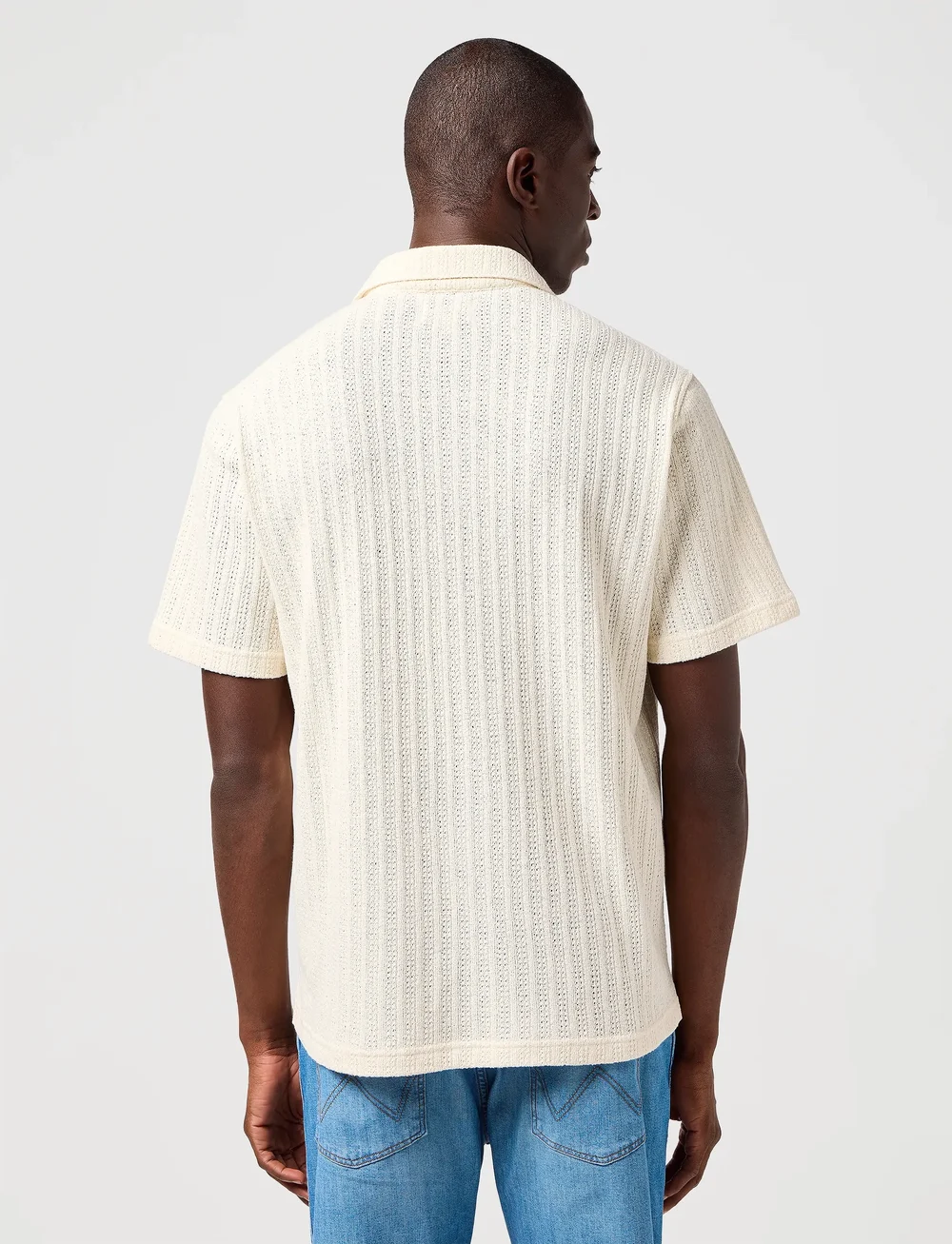 Wrangler - SS KNIT SHIRT - kurzarmhemden - natural - 3