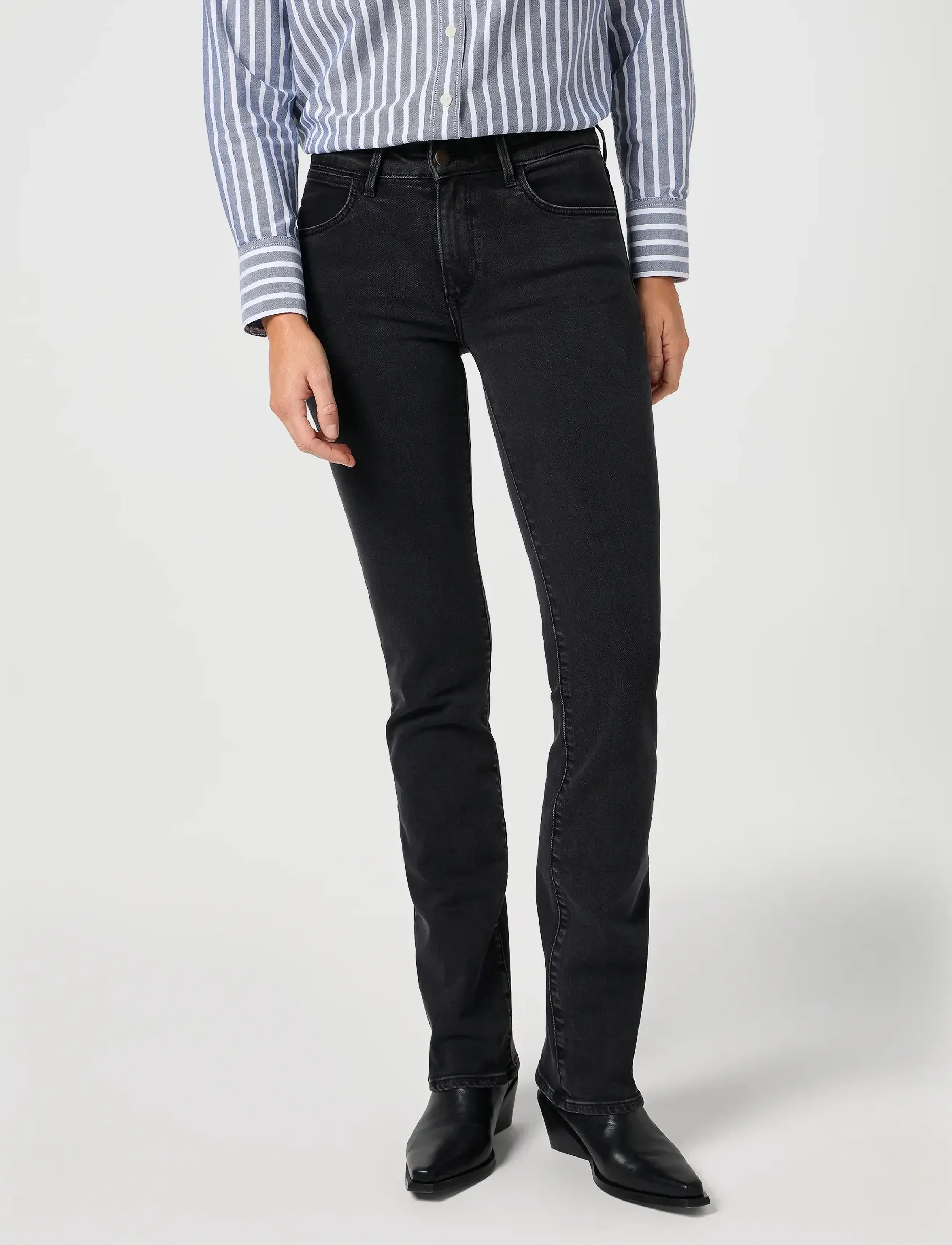 Wrangler Bootcut, Damen, Bootcut Jeans, Schwarz, Gr.24 x 32