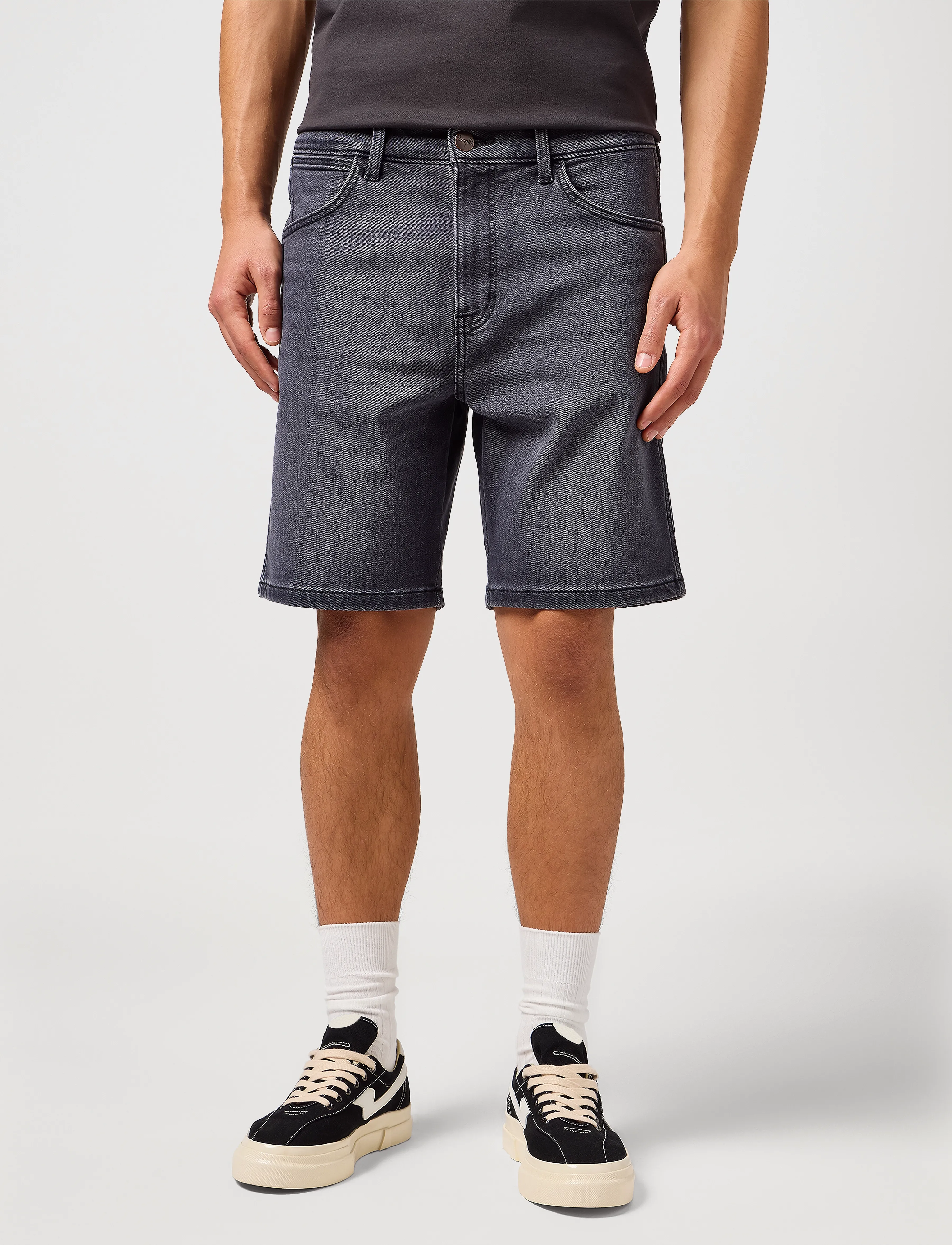 Wrangler Frontier Short, Mænd, Denim Shorts, Grå, Str: 29