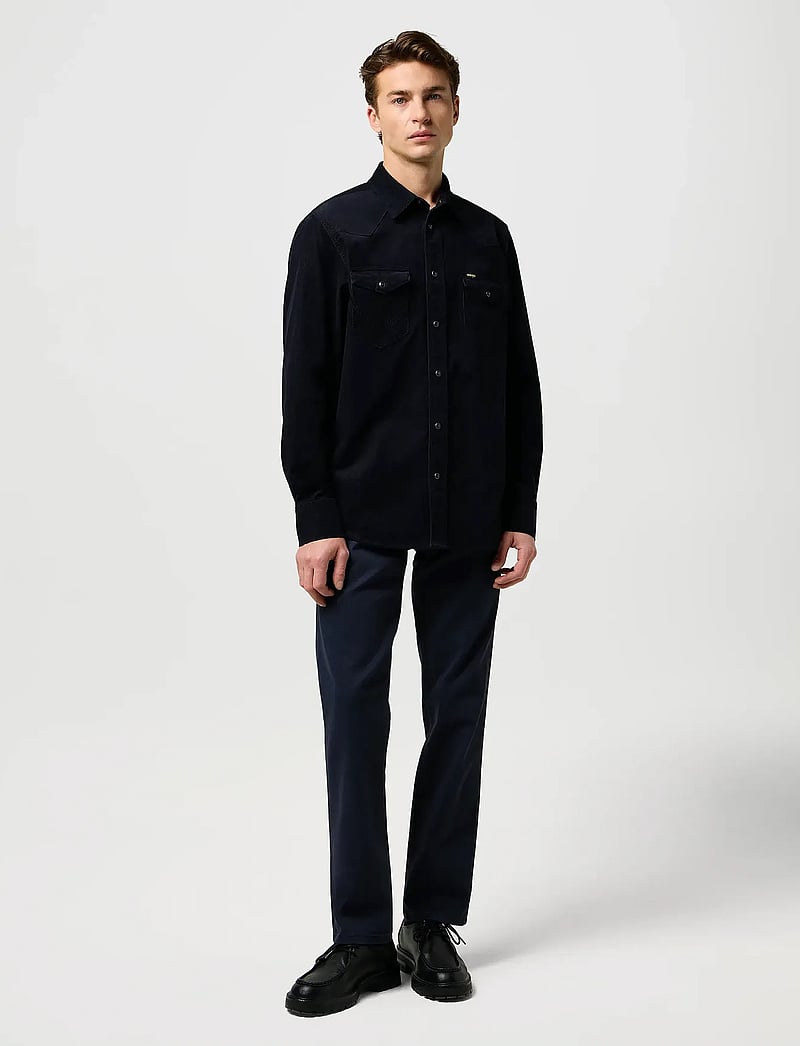 Wrangler - GREENSBORO - slim-gallabuxur - dark navy - 4