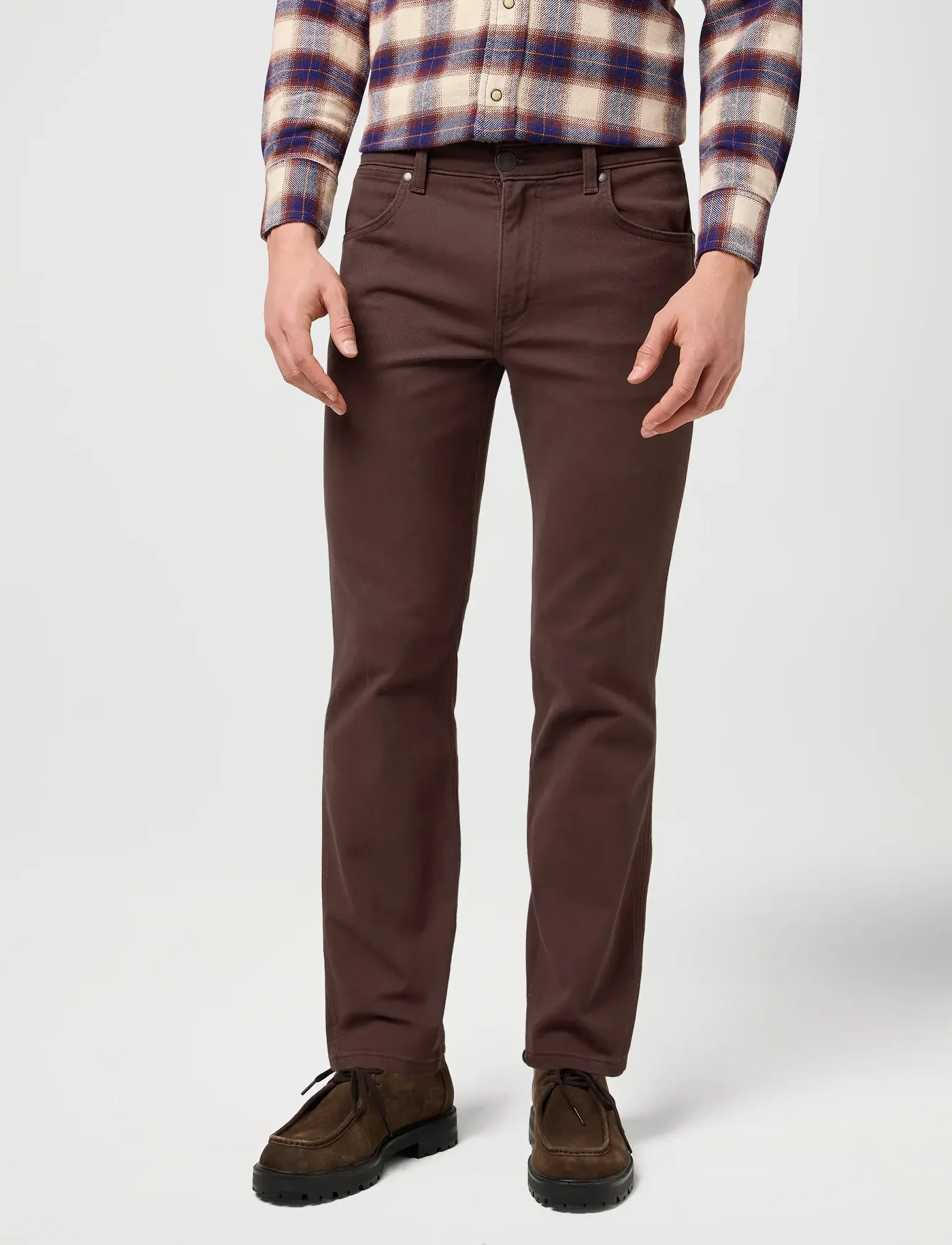 Wrangler Greensboro, 31 x 30, Brown, Jeans > Smalle, Herre