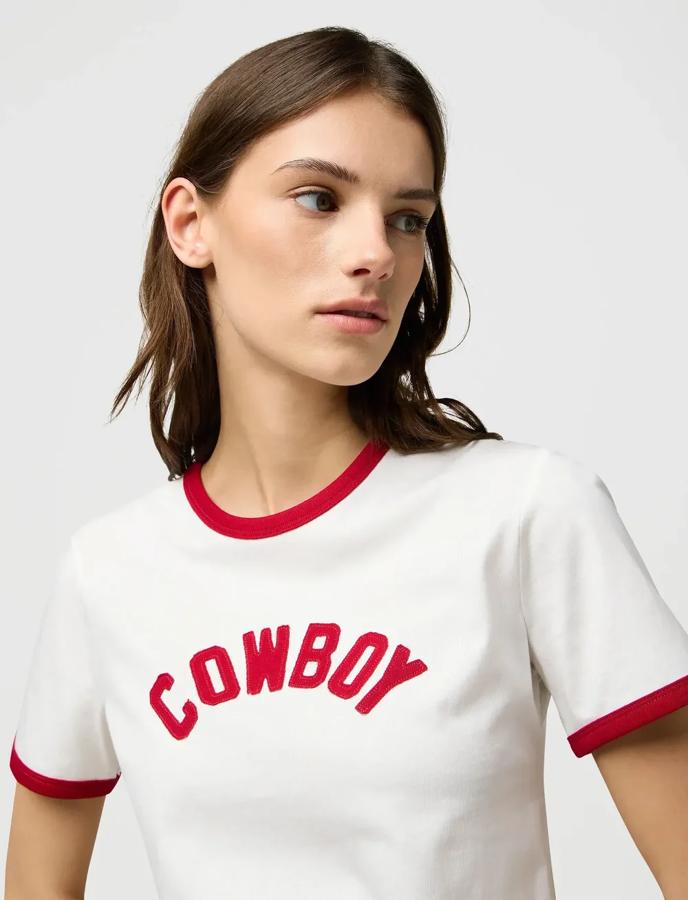 Wrangler - RINGER TEE - t-shirts - worn white - 5