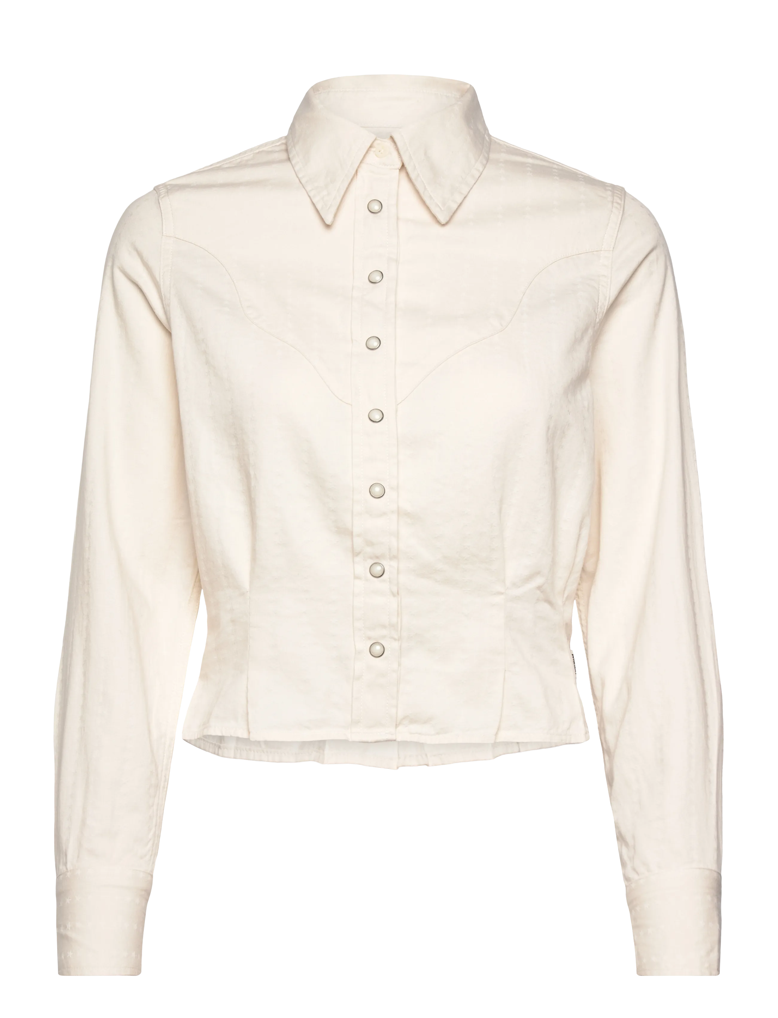 WRANGLER Femme Peplum Shirt Cream - M - Damen