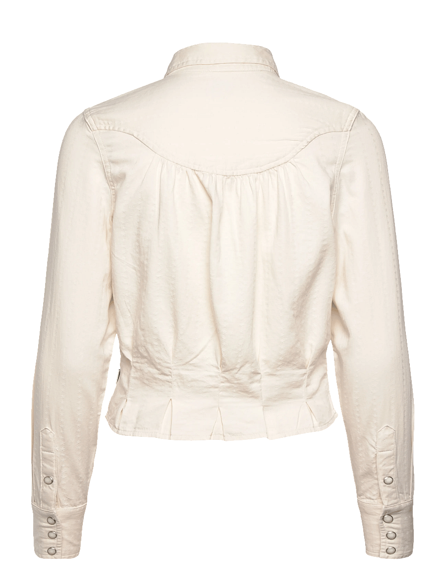 Wrangler - FEMME PEPLUM SHIRT - pinstar white - 1