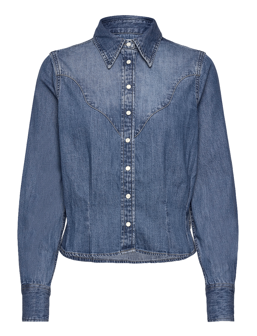 Wrangler - FEMME PEPLUM SHIRT - jeanshemden - light hand - 1