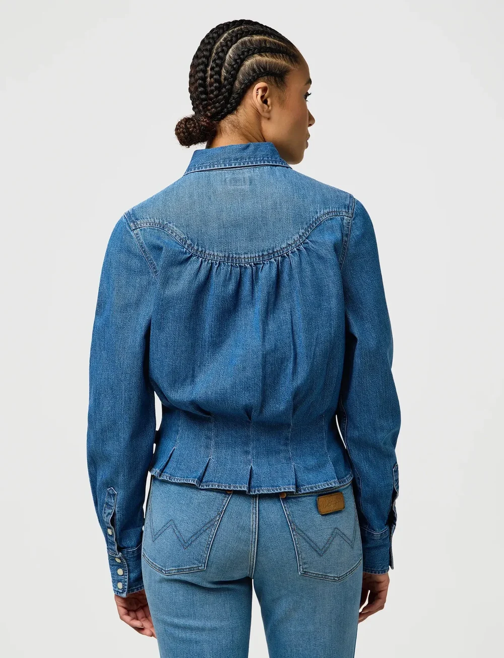 Wrangler - FEMME PEPLUM SHIRT - jeansskjortor - light hand - 3