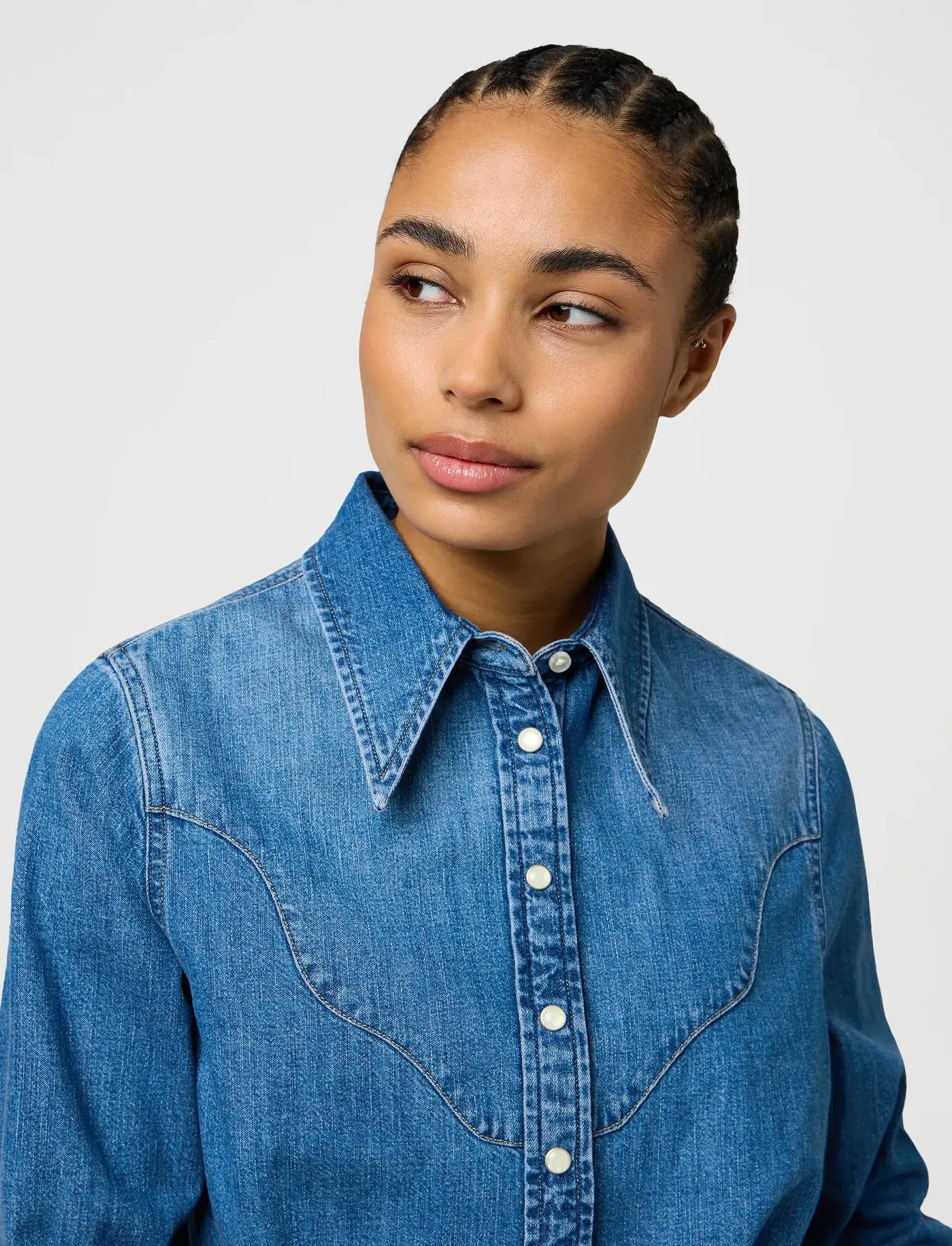 Wrangler - FEMME PEPLUM SHIRT - jeanshemden - light hand - 5
