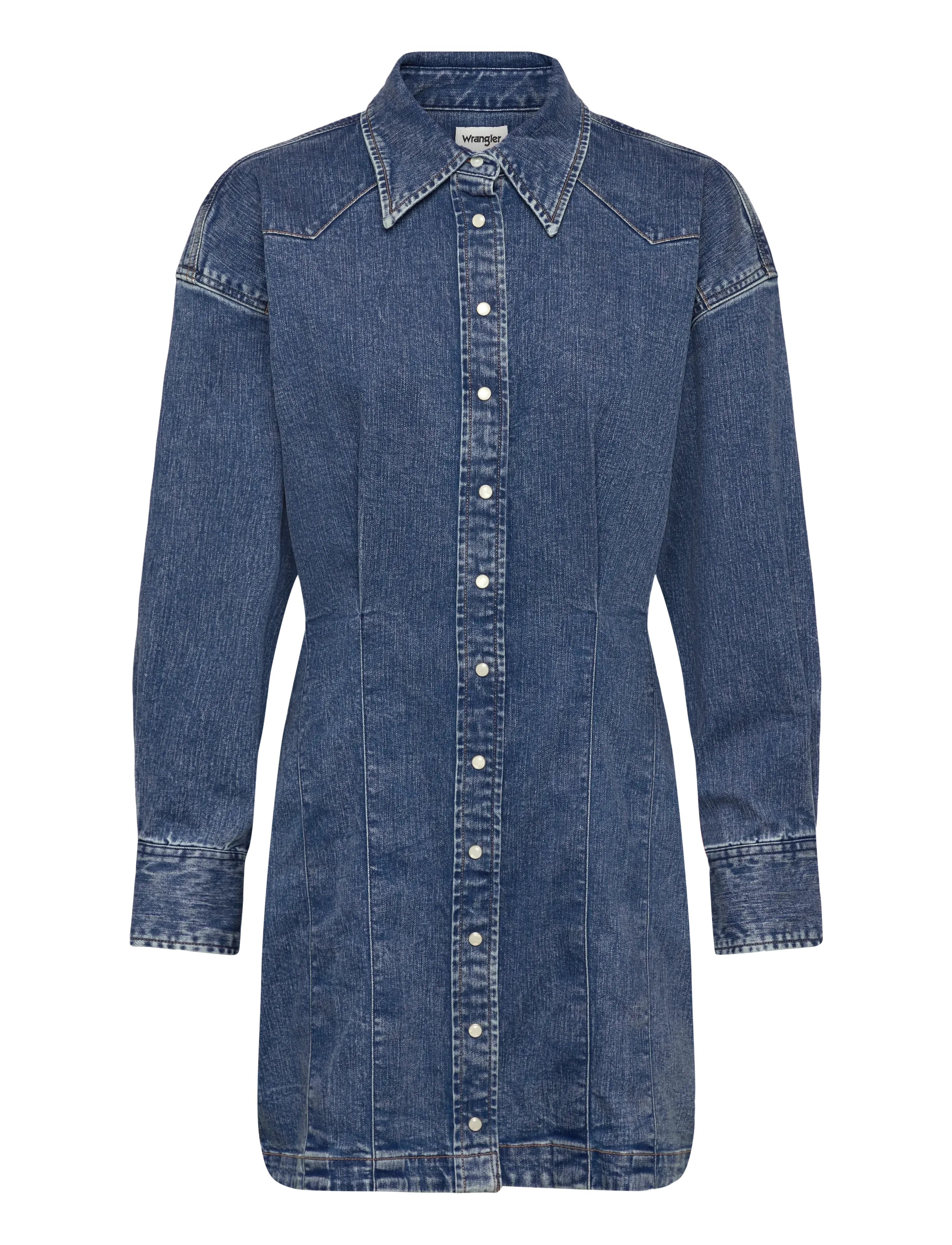 Wrangler DARTED SKIRT DRESS - Denim dresses - SAPPHIRE TRACE / blue