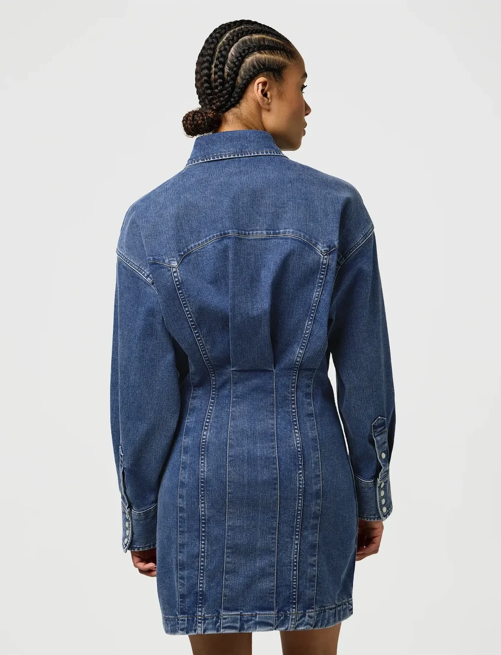 Wrangler - DARTED SKIRT DRESS - jeansklänningar - sapphire trace - 3