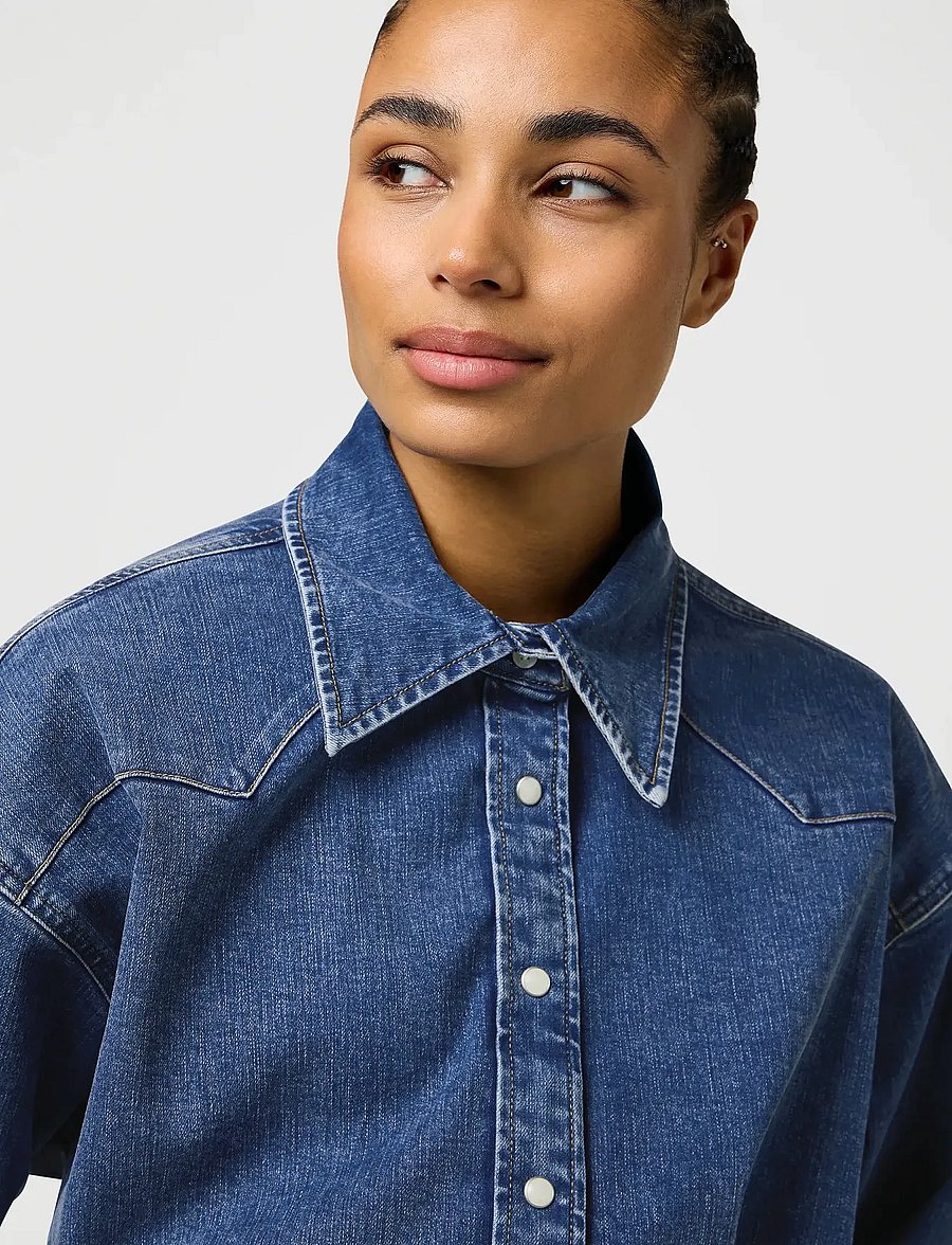 Wrangler - DARTED SKIRT DRESS - robes en jeans - sapphire trace - 5