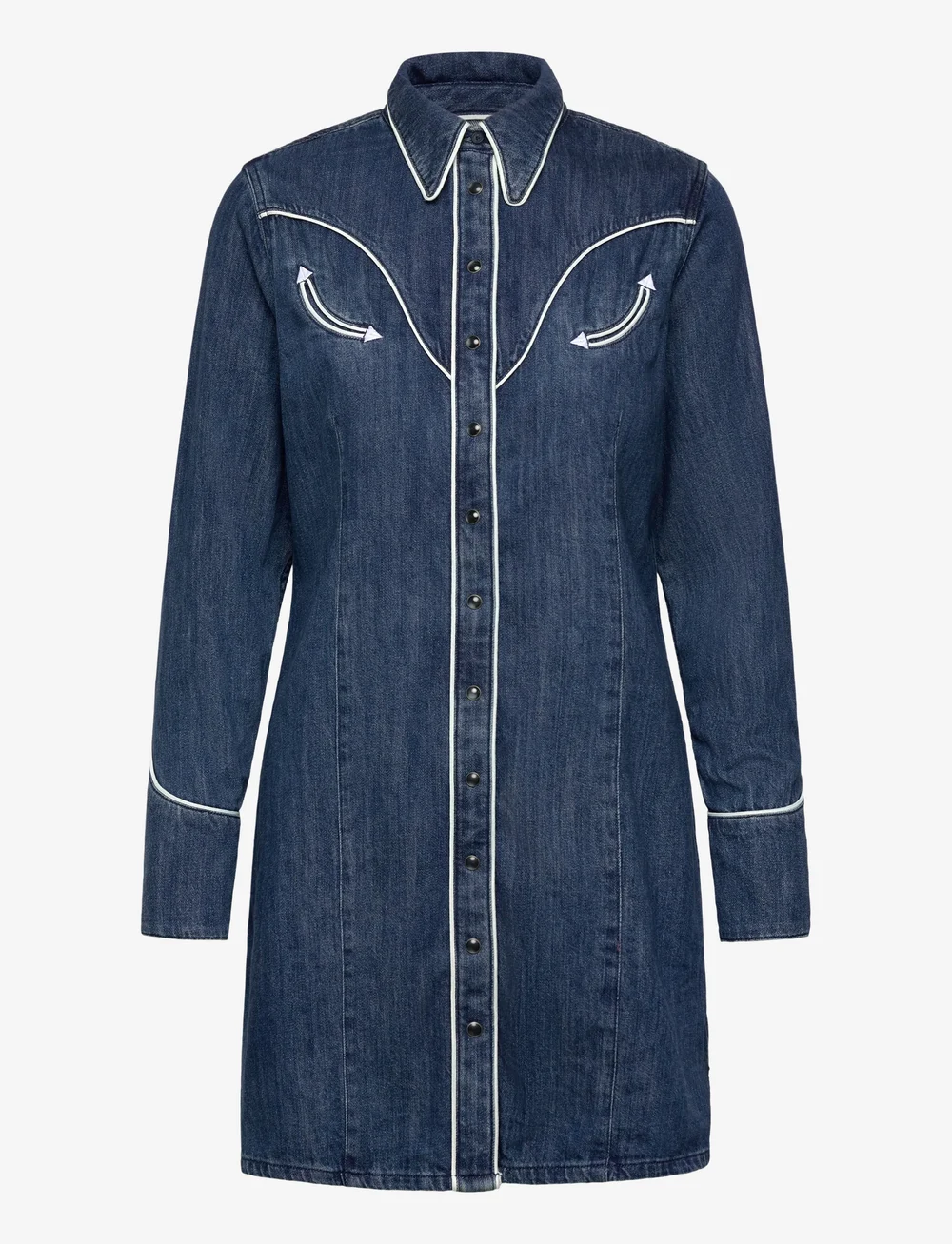 Wrangler - PIPED SHIRT DRESS - overhemdjurken - blue reverie - 1