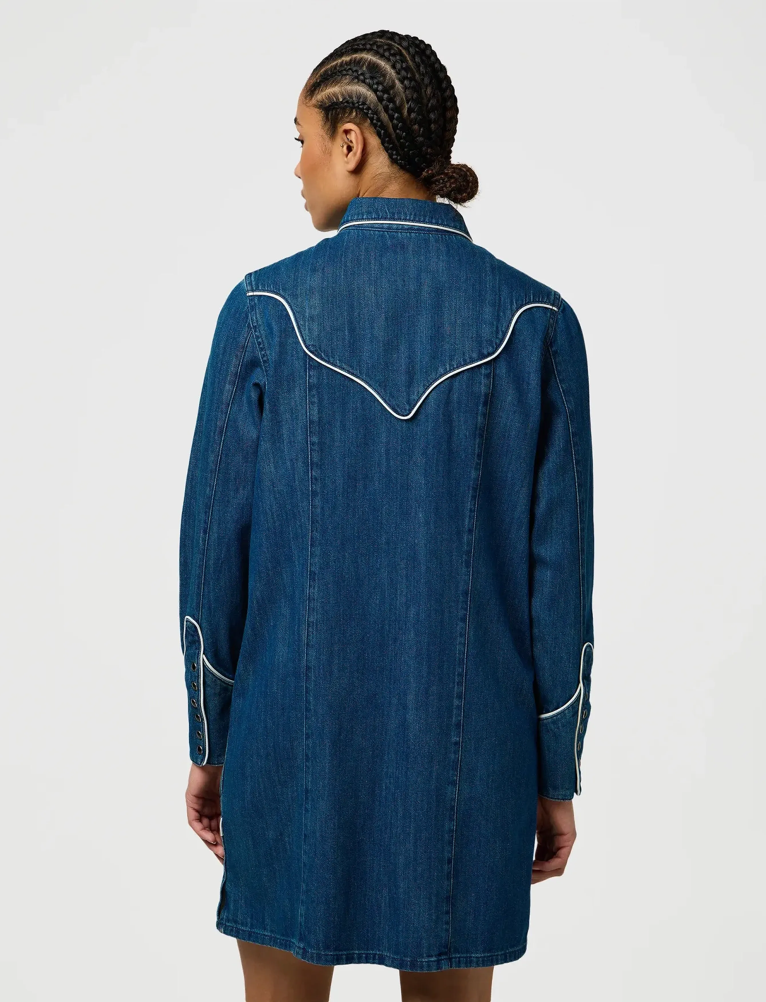 Wrangler - PIPED SHIRT DRESS - robes chemises - blue reverie - 3