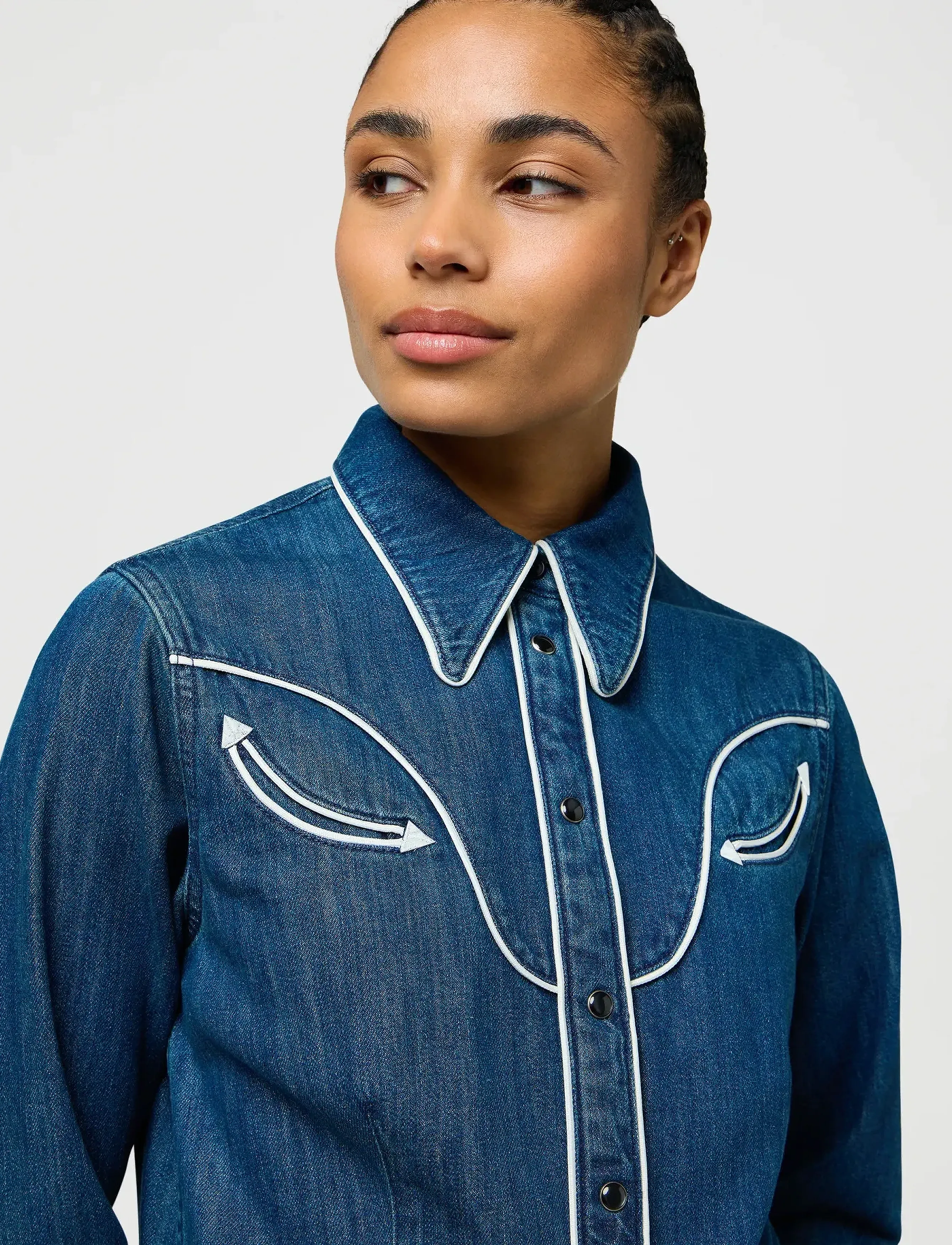 Wrangler - PIPED SHIRT DRESS - robes chemises - blue reverie - 5