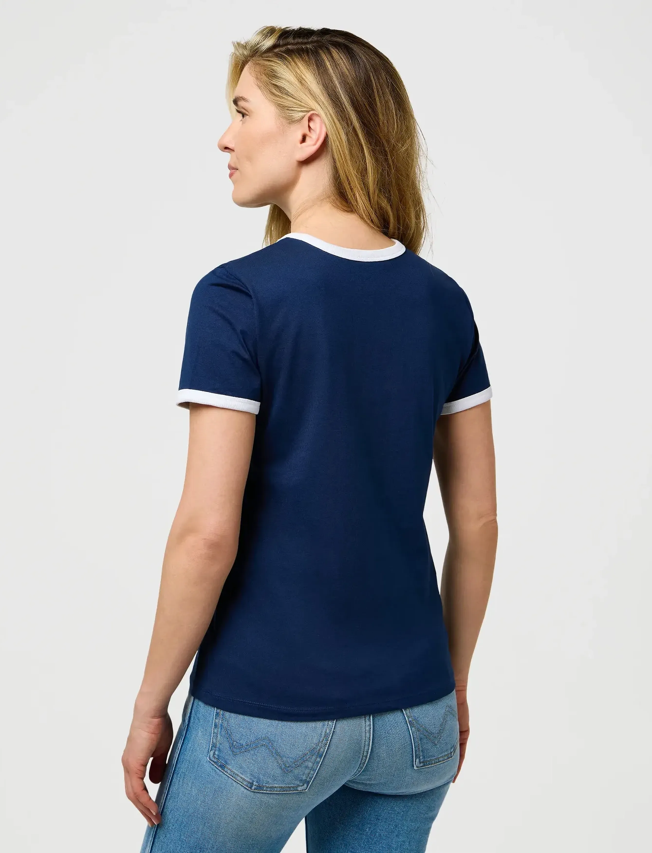 Wrangler - RINGER TEE - navy - 3