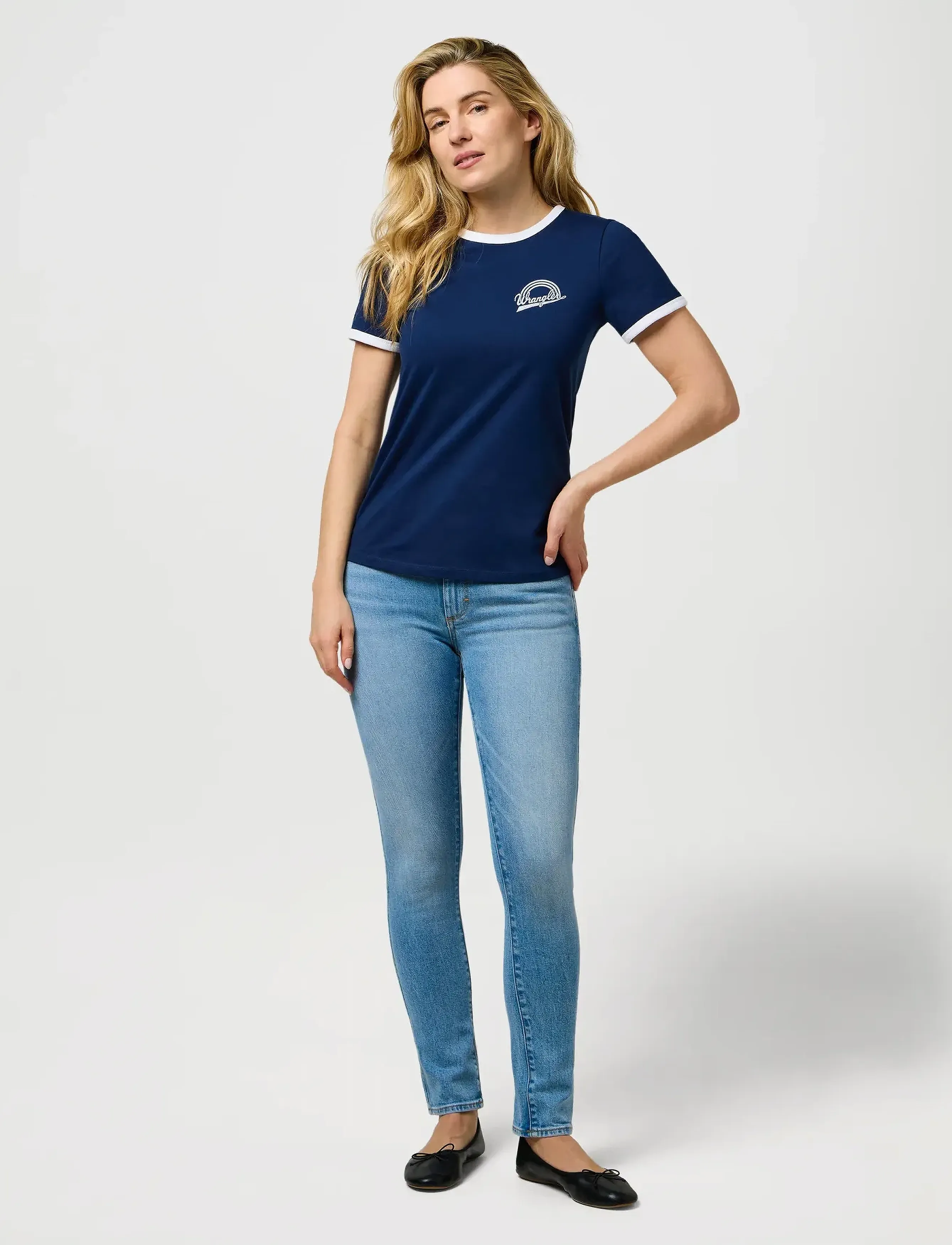 Wrangler - RINGER TEE - navy - 4