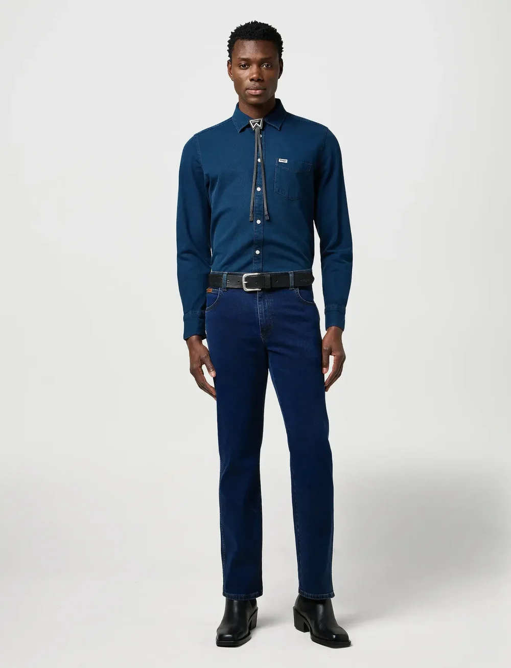 Wrangler - TEXAS - slim jeans - rustic navy - 4