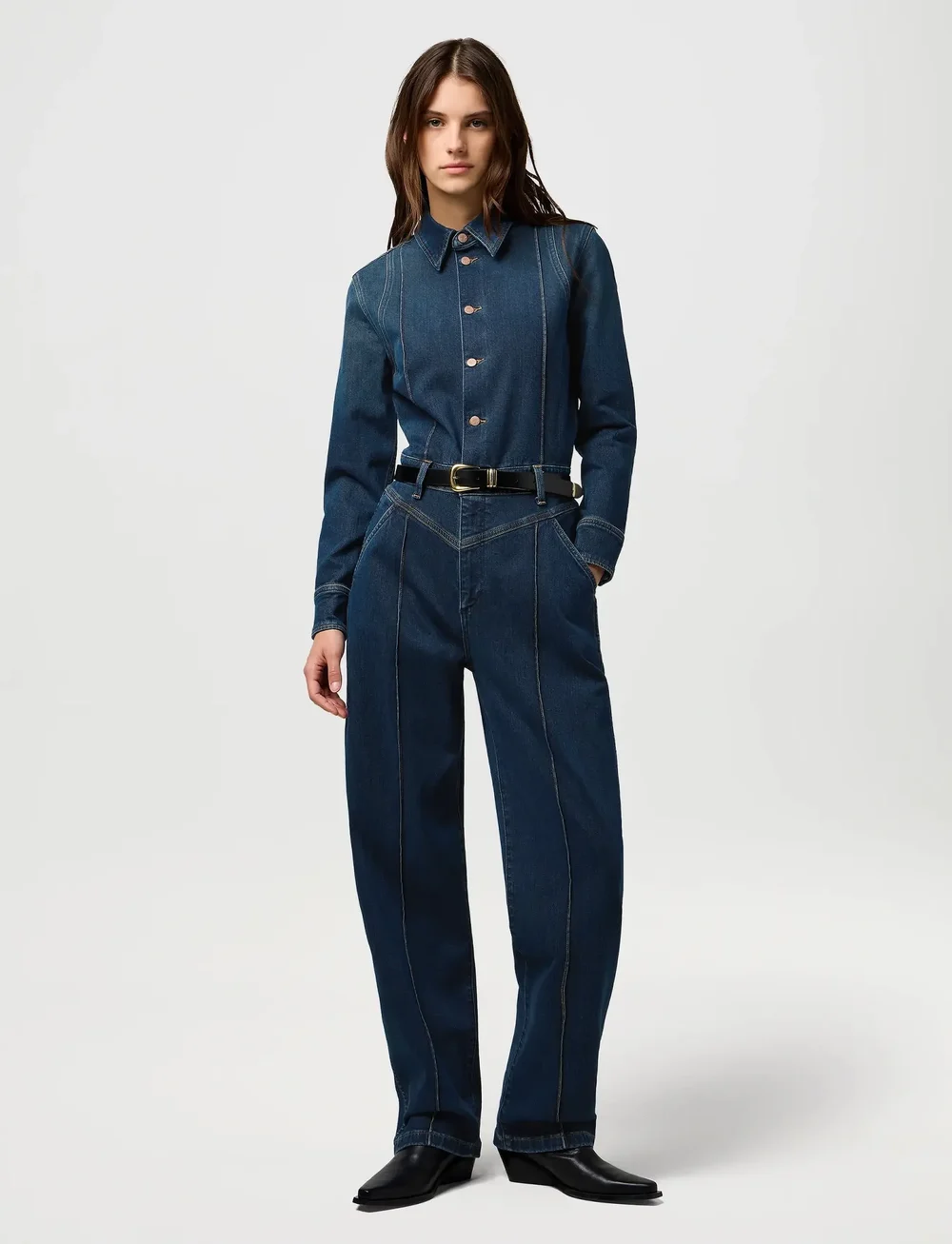 Wrangler - WESTERN COVERALL - jumpsuits - rustic rinse - 4