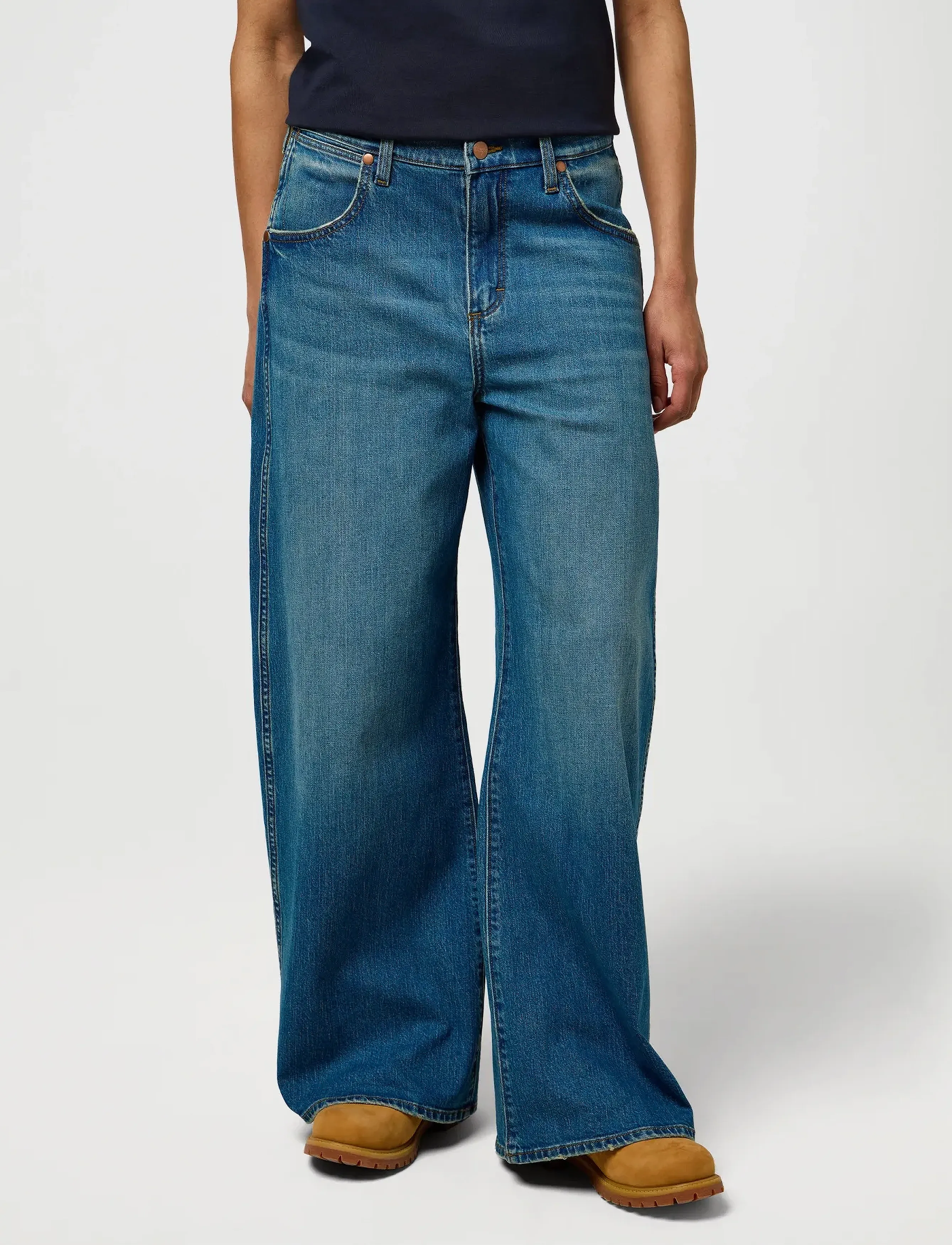 Wrangler Low Rise Big Baggy, Kvinder, Baggy Jeans, Blå, Str: 27 x 30
