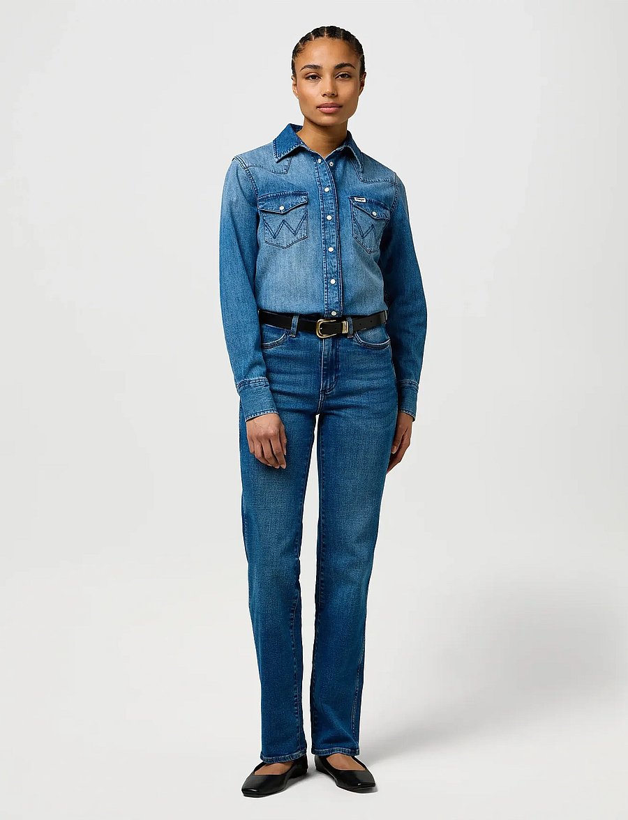 Wrangler - STRAIGHT - gerade jeans - cowboy crest - 4