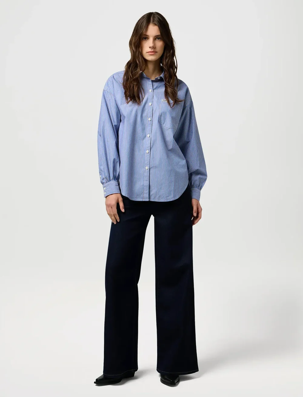 Wrangler - CANYON - jeans met wijde pijpen - denim lines - 4