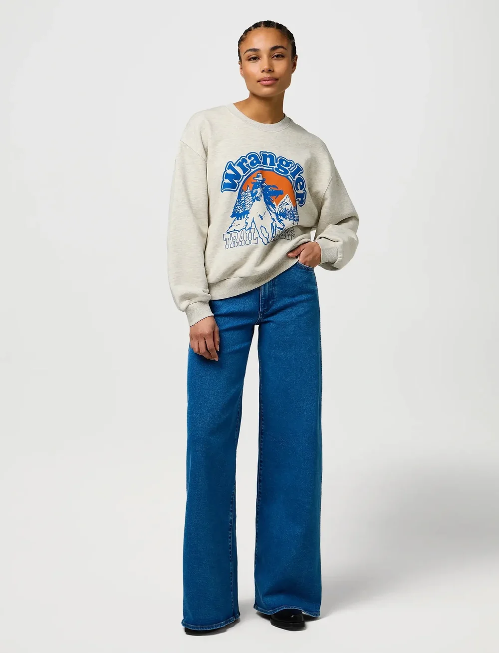 Wrangler - CANYON - brede jeans - gentle sky - 4