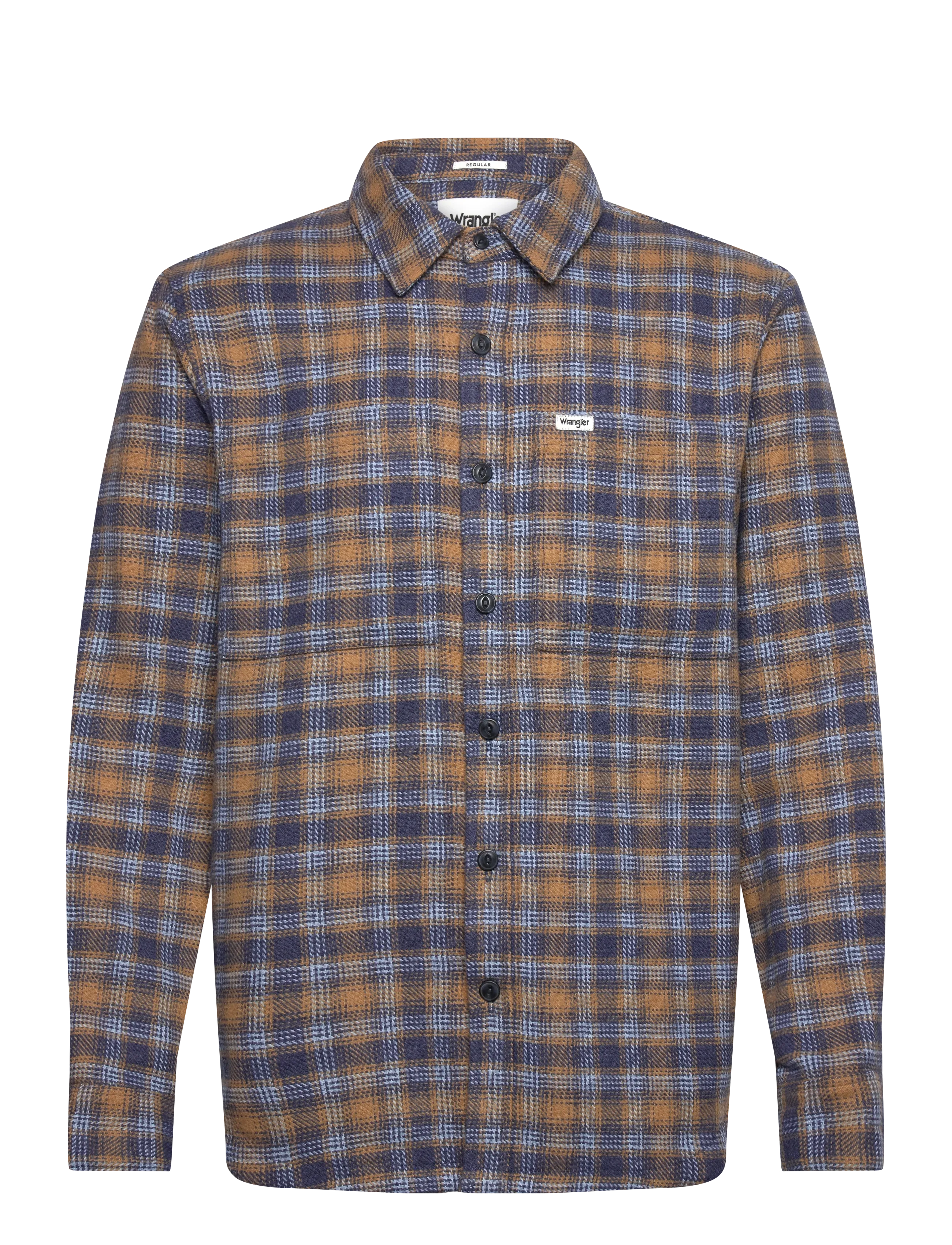 Wrangler OVERSHIRT - Overhemden - NAVY TAN / multi