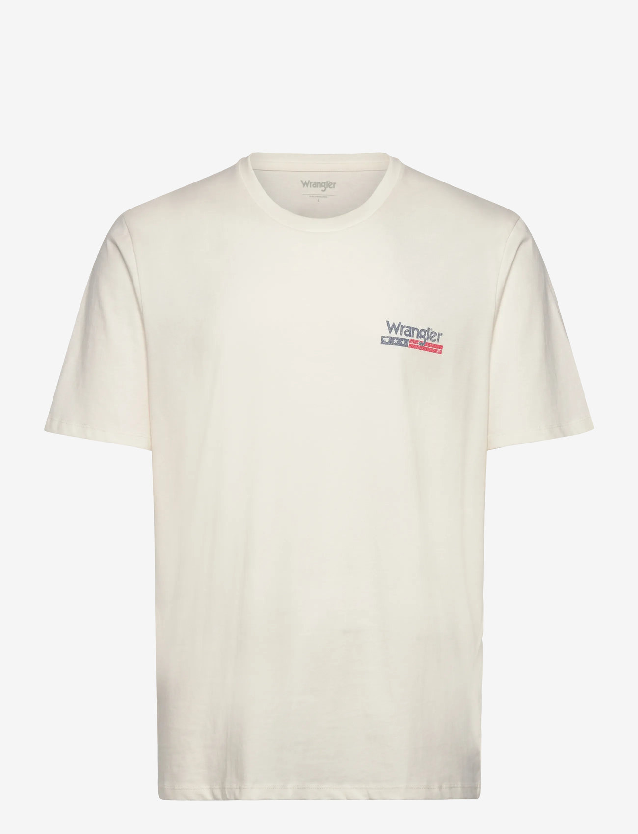 Wrangler - SMALL AMERICANA TEE - herbstliche kleidung - worn white - 1