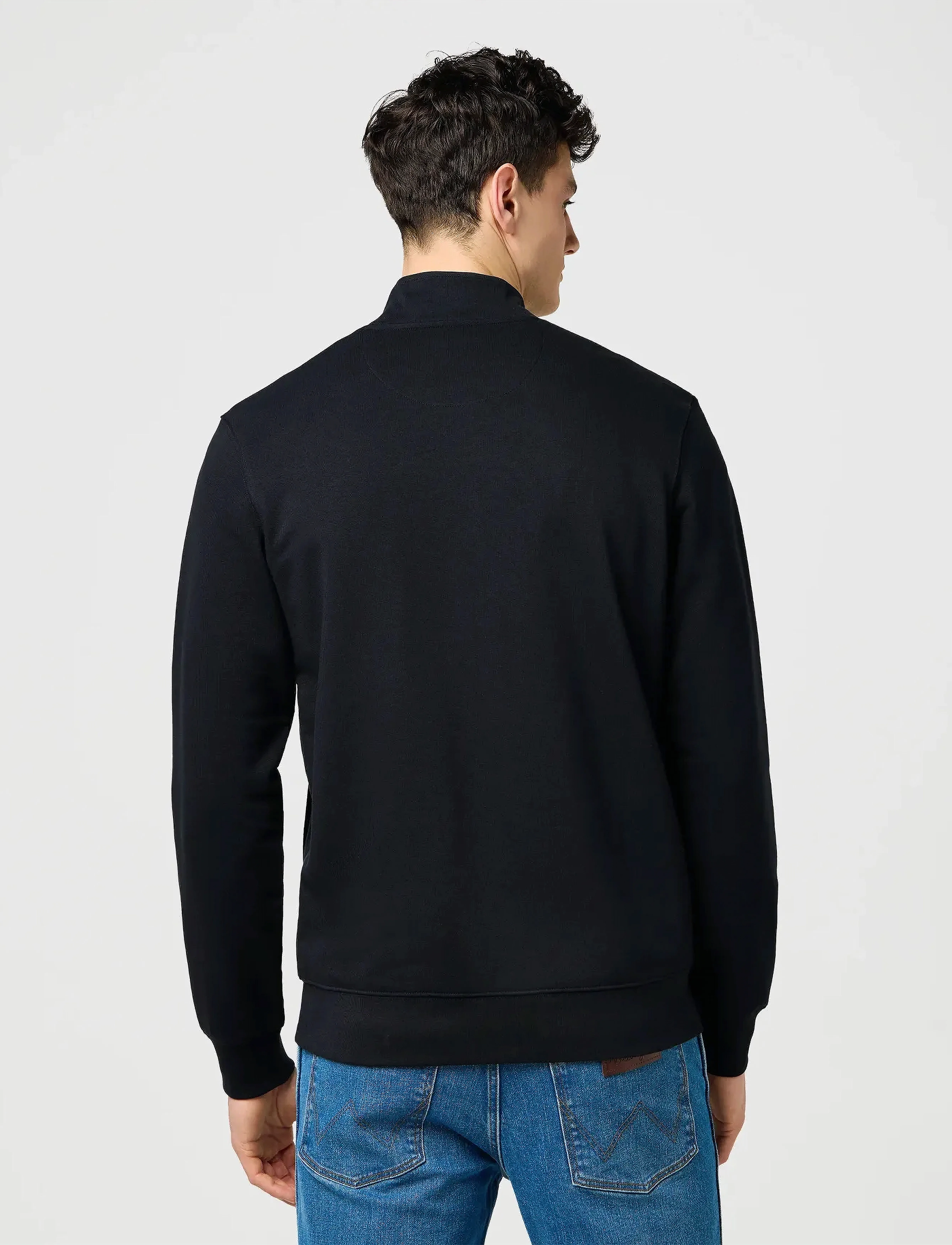 Wrangler - FUNNEL NECK ZIP - sweatshirts - black - 3