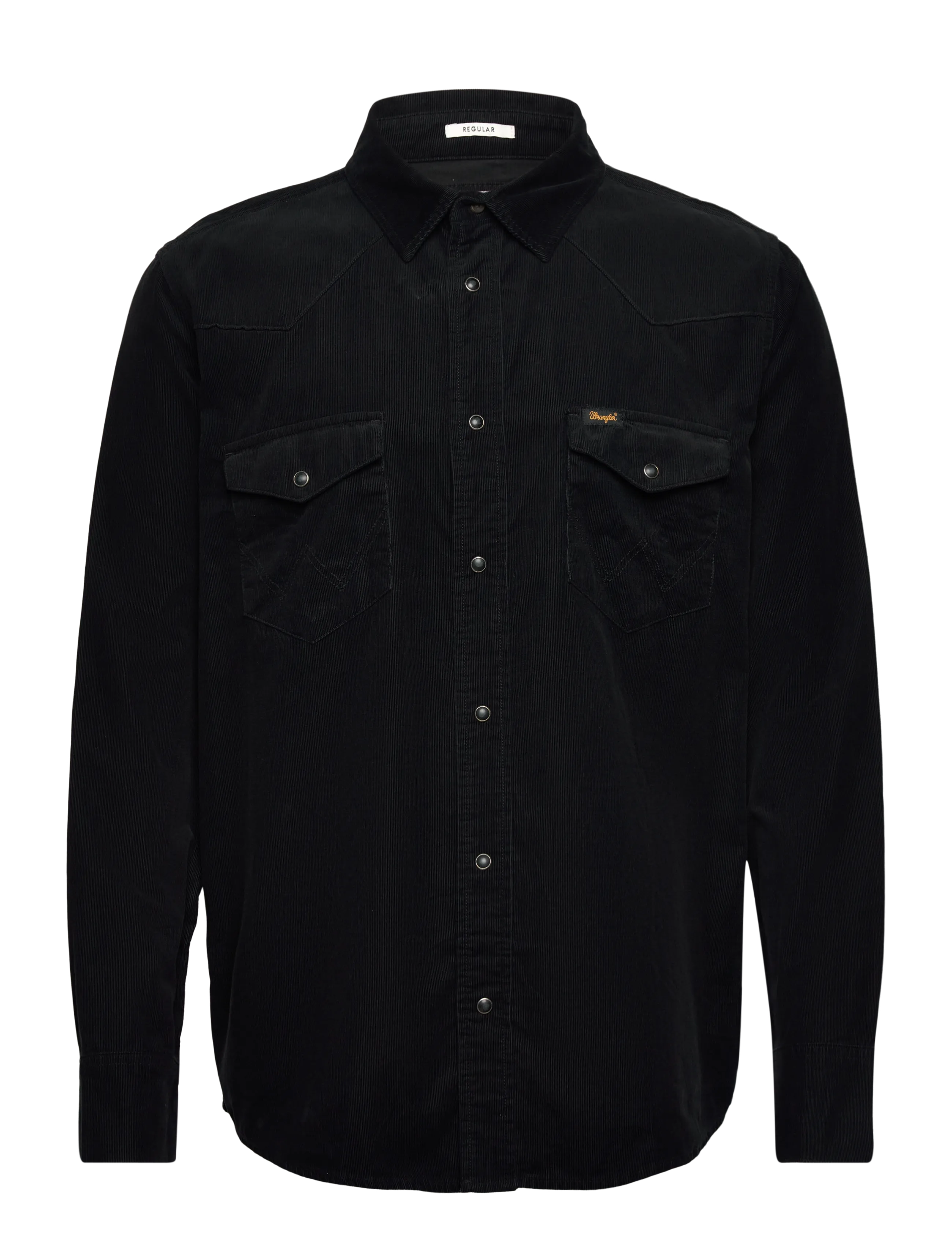 WRANGLER Western Cord Shirt Schwarz - S - Herren