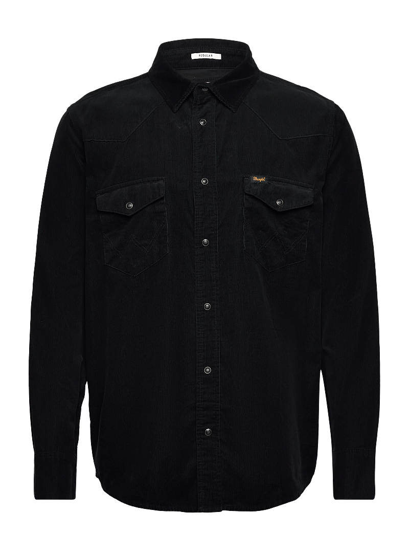 Wrangler - WESTERN CORD SHIRT - cordhemden - black - 1