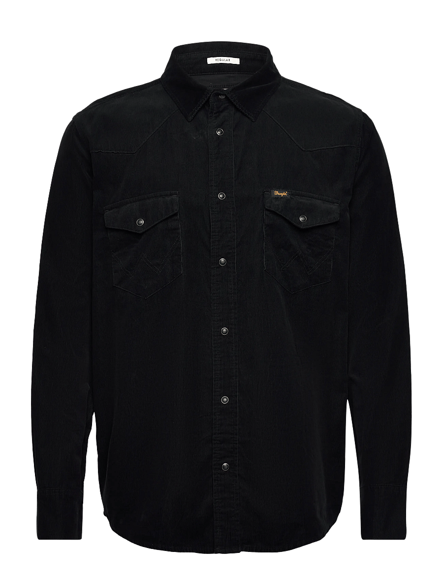 Wrangler - WESTERN CORD SHIRT - manchesterskjortor - black - 1