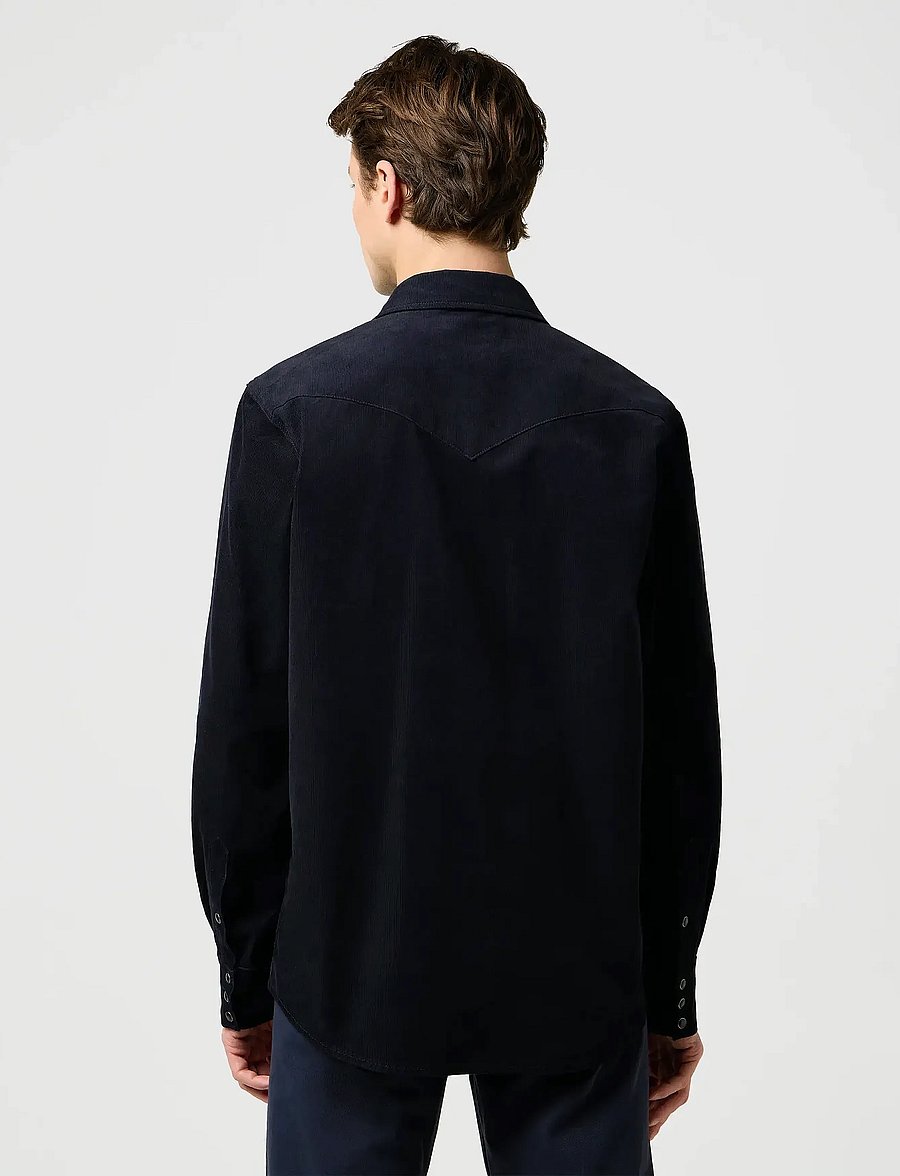 Wrangler - WESTERN CORD SHIRT - manchesterskjortor - black - 3