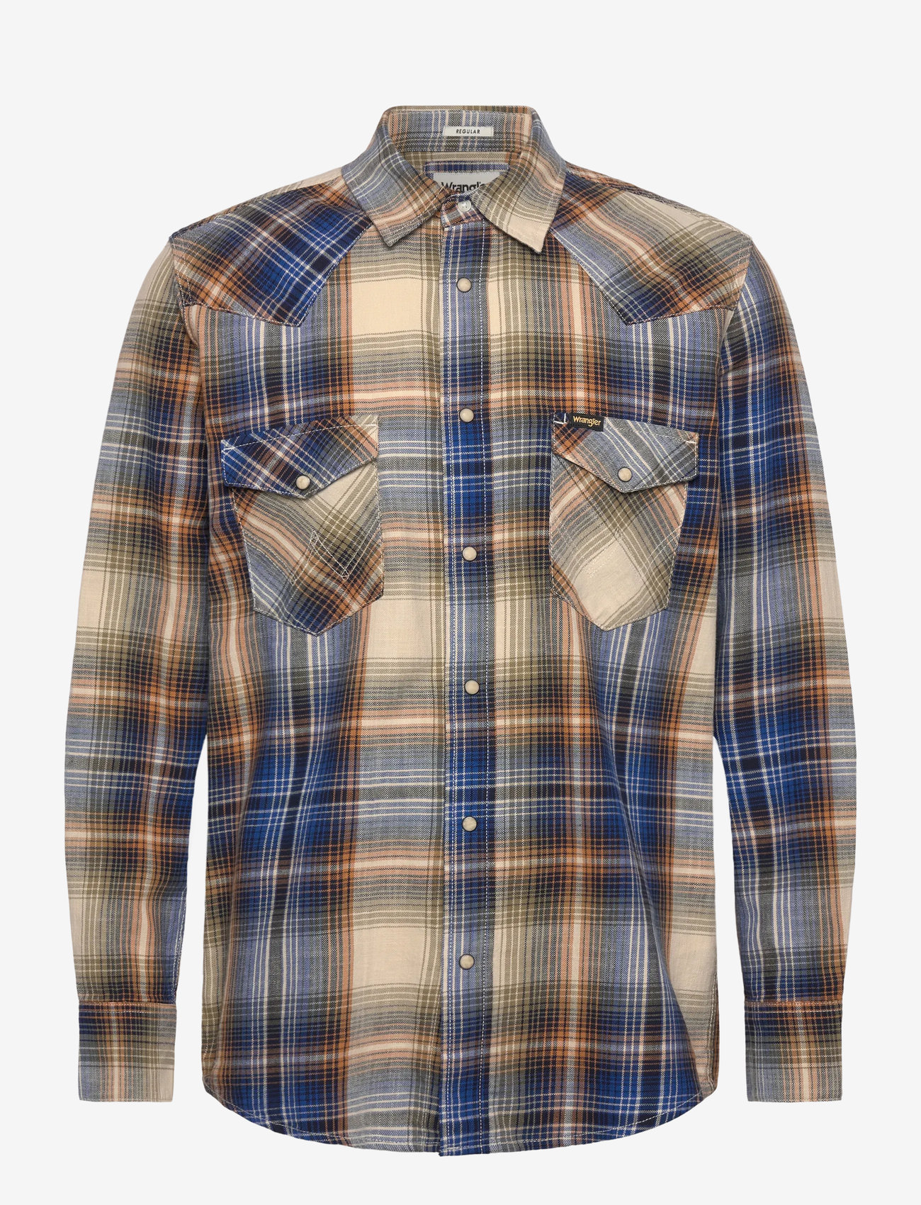 Wrangler - WESTERN INDIGO SHIRT - karierte hemden - blue brown - 1